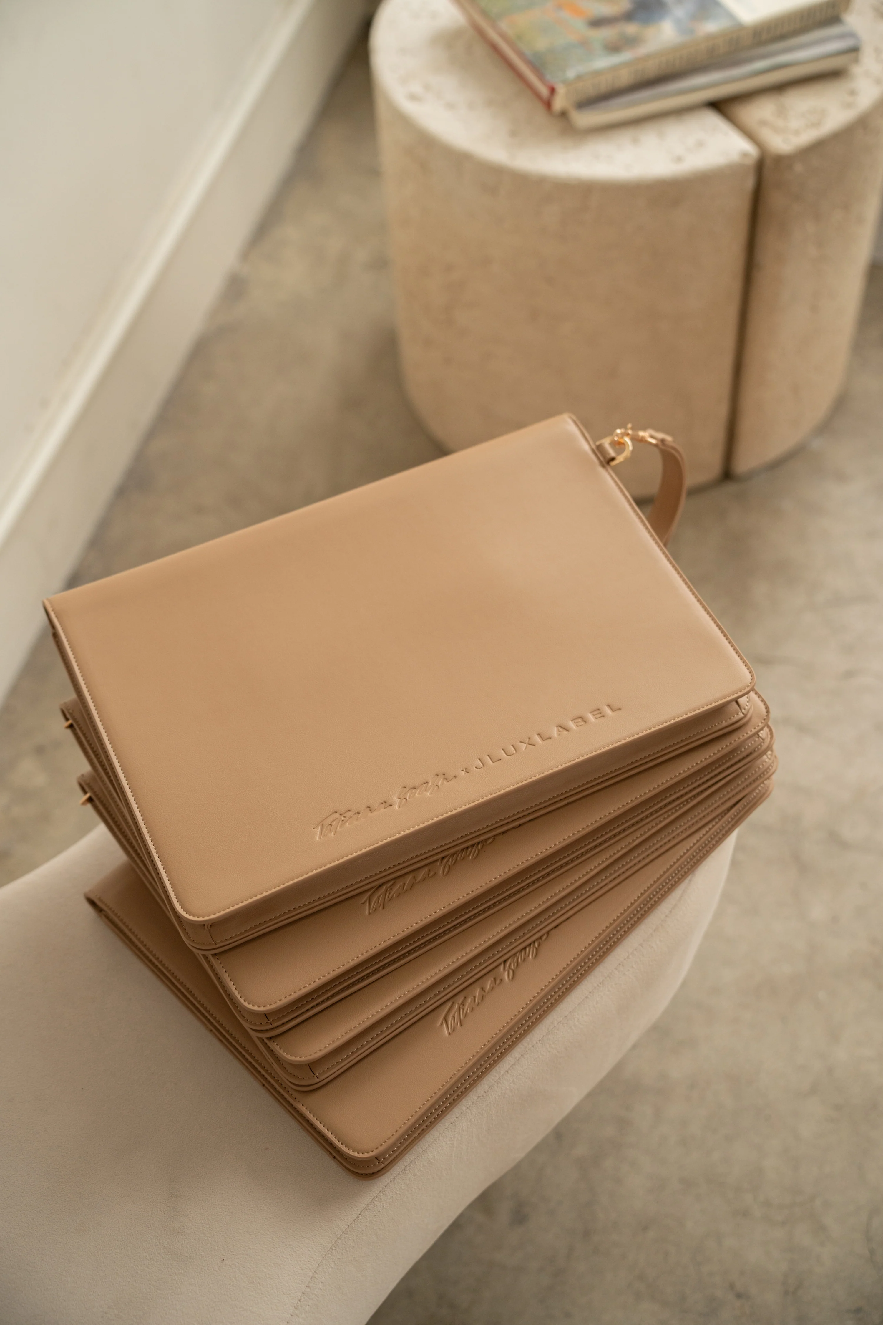 Beige TATIANA SOASH x JLUXLABEL Dreams &amp; Plans Catch All Bag - Image 19