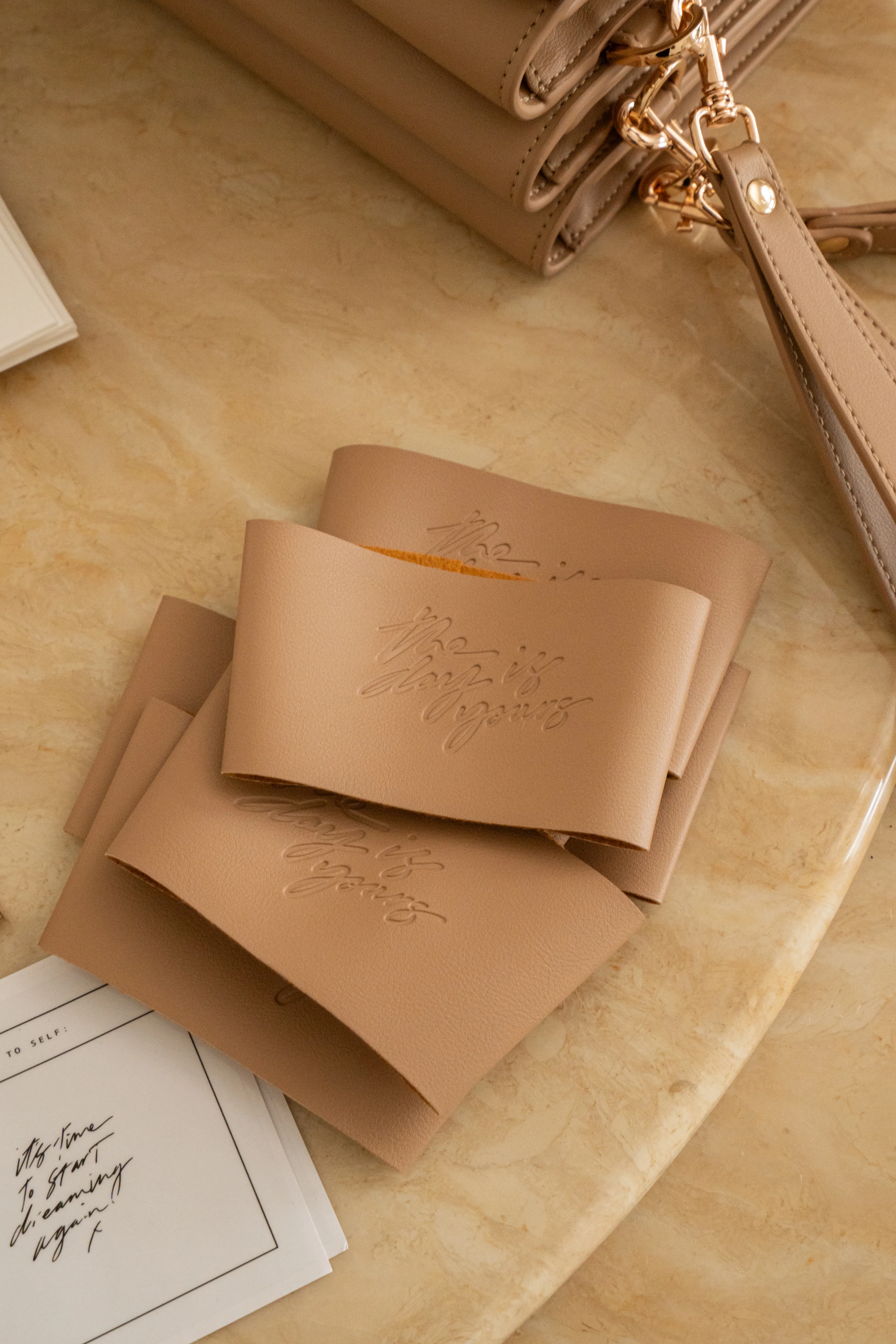 Beige TATIANA SOASH x JLUXLABEL Dreams &amp; Plans Catch All Bag - Image 8