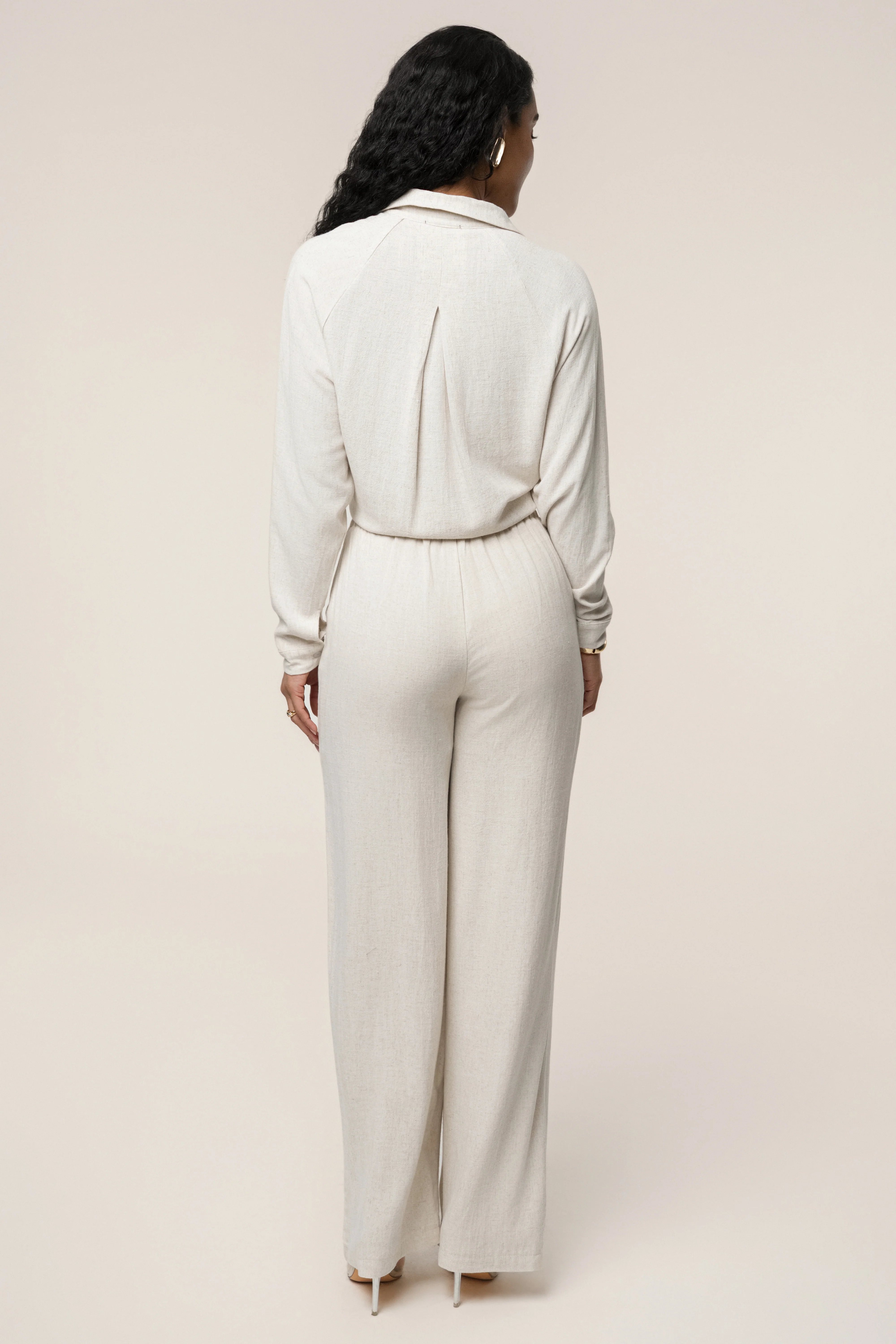 Beige Thea Linen Pants - Image 12