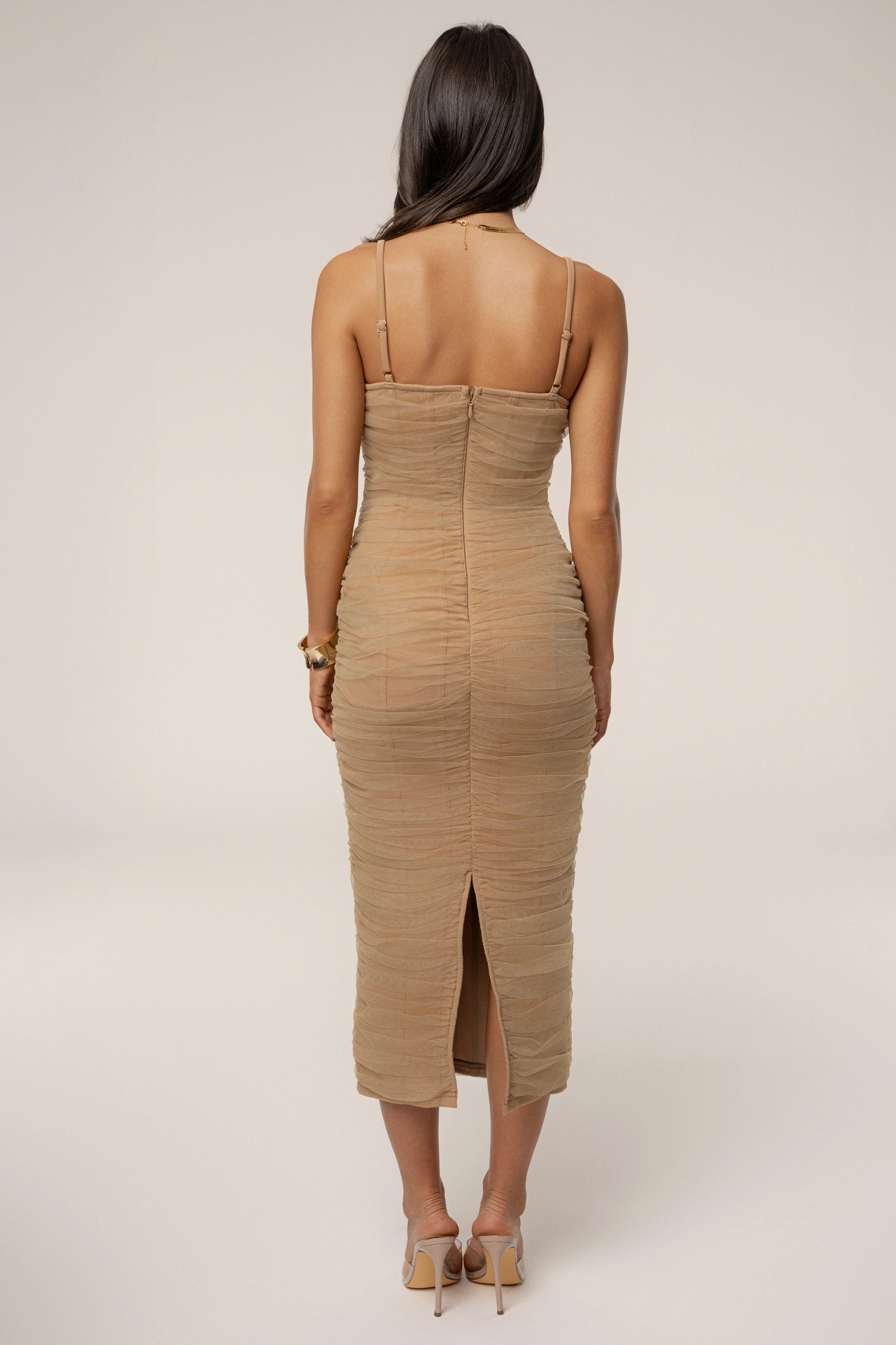 Beige True Form Midi Dress - Image 10
