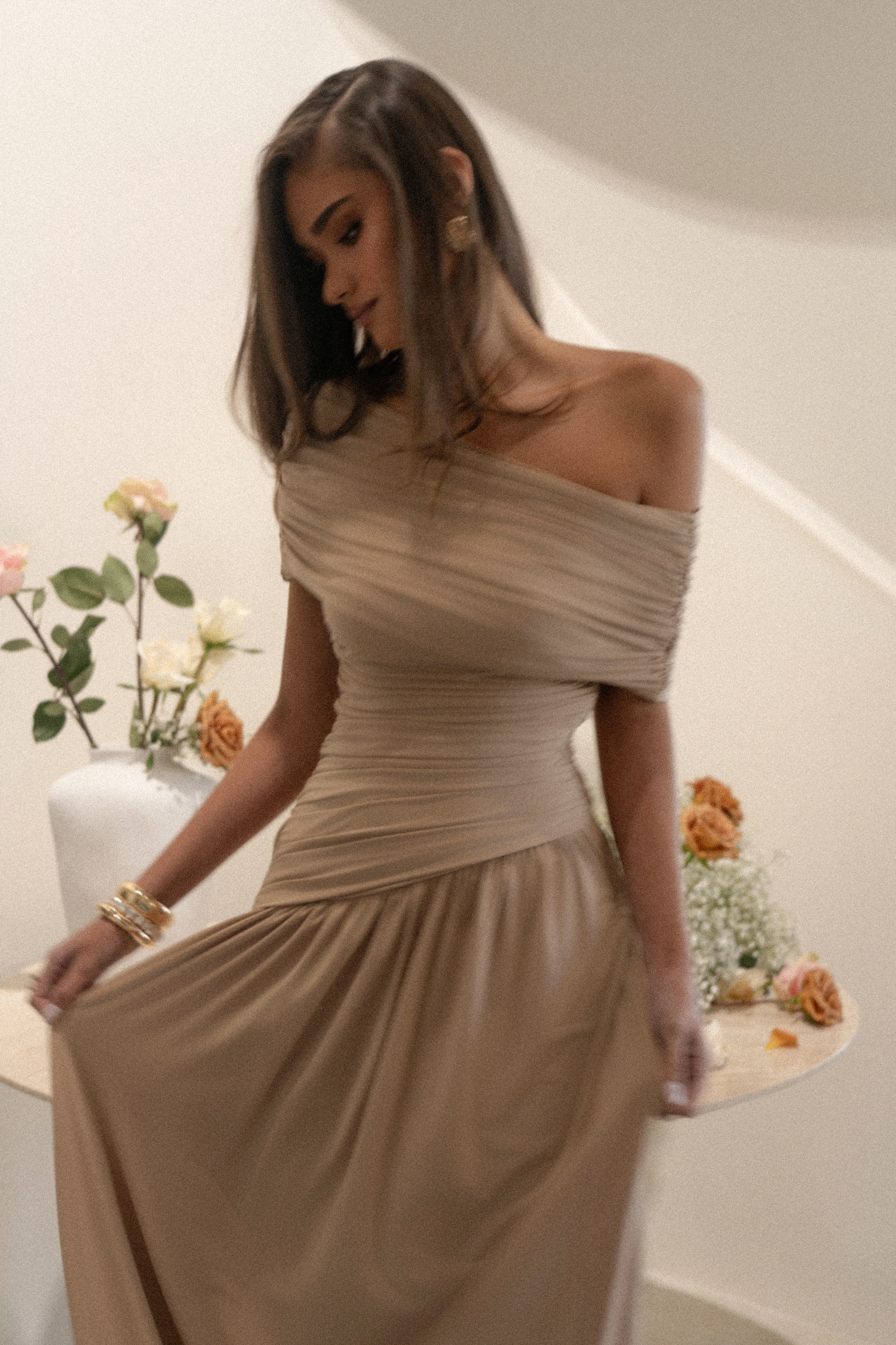 Beige Vision Of Elegance Maxi Dress - Image 10