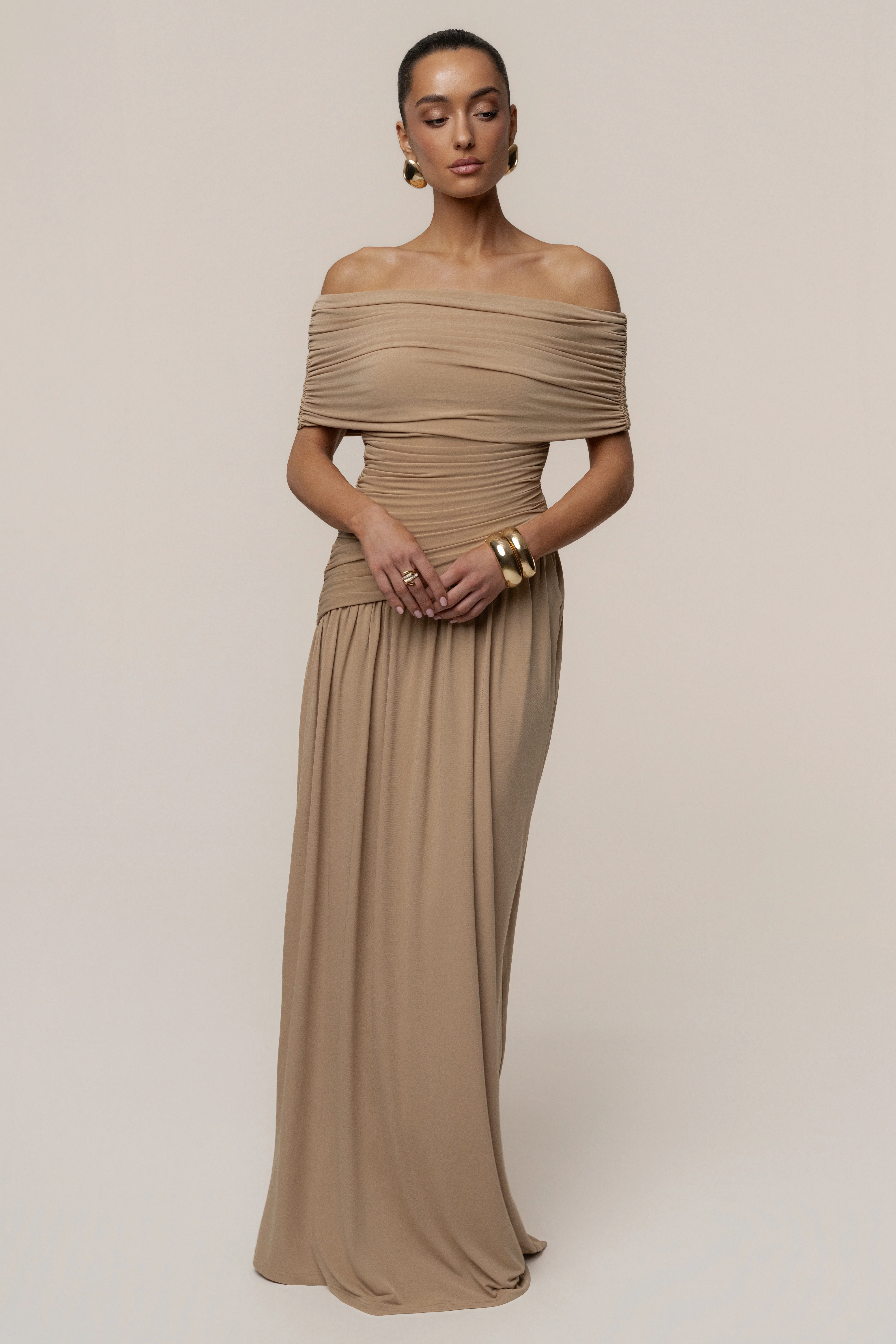 Beige Vision Of Elegance Maxi Dress - Image 13