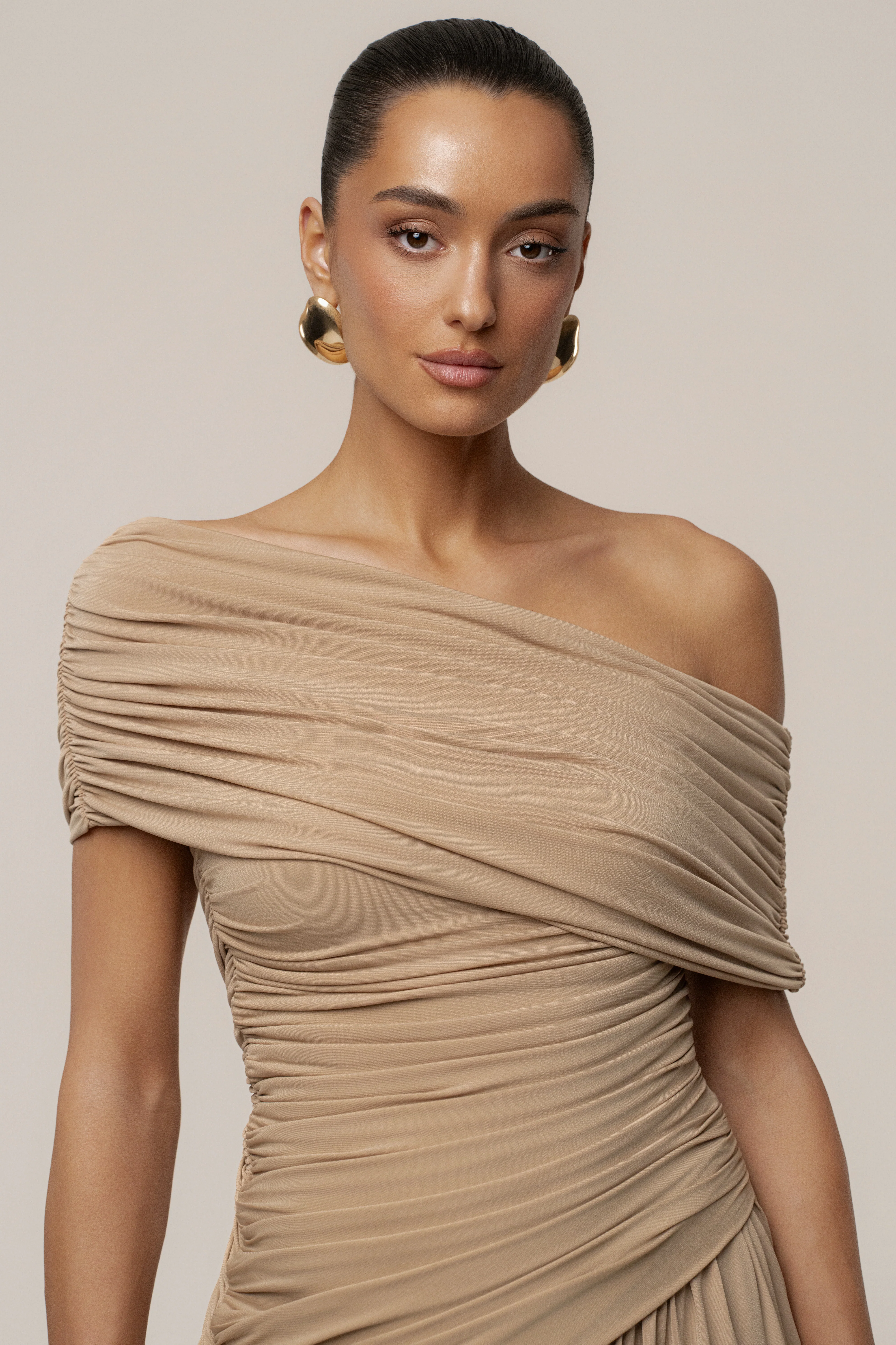 Beige Vision Of Elegance Maxi Dress - Image 6