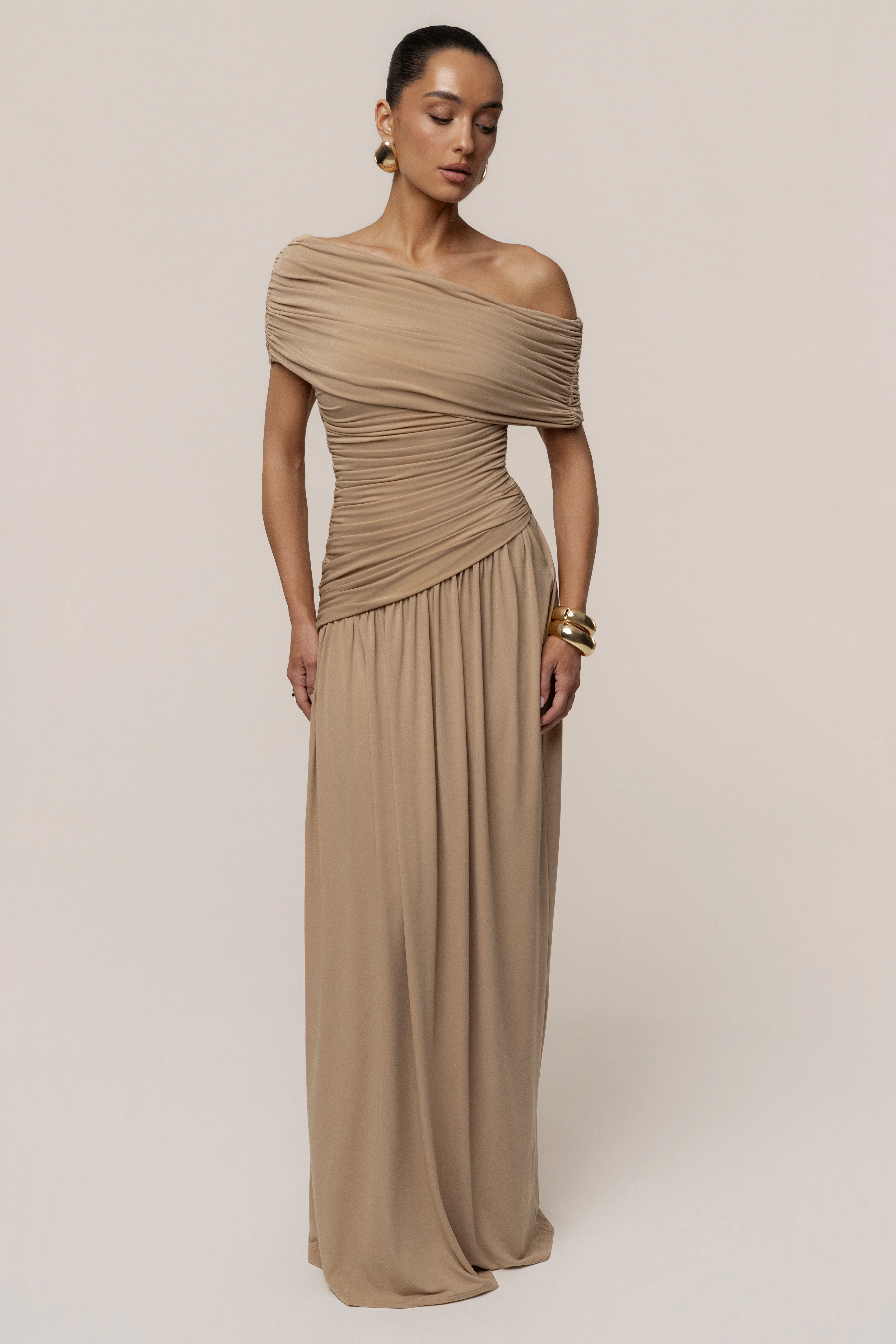 Beige Vision Of Elegance Maxi Dress - Image 8