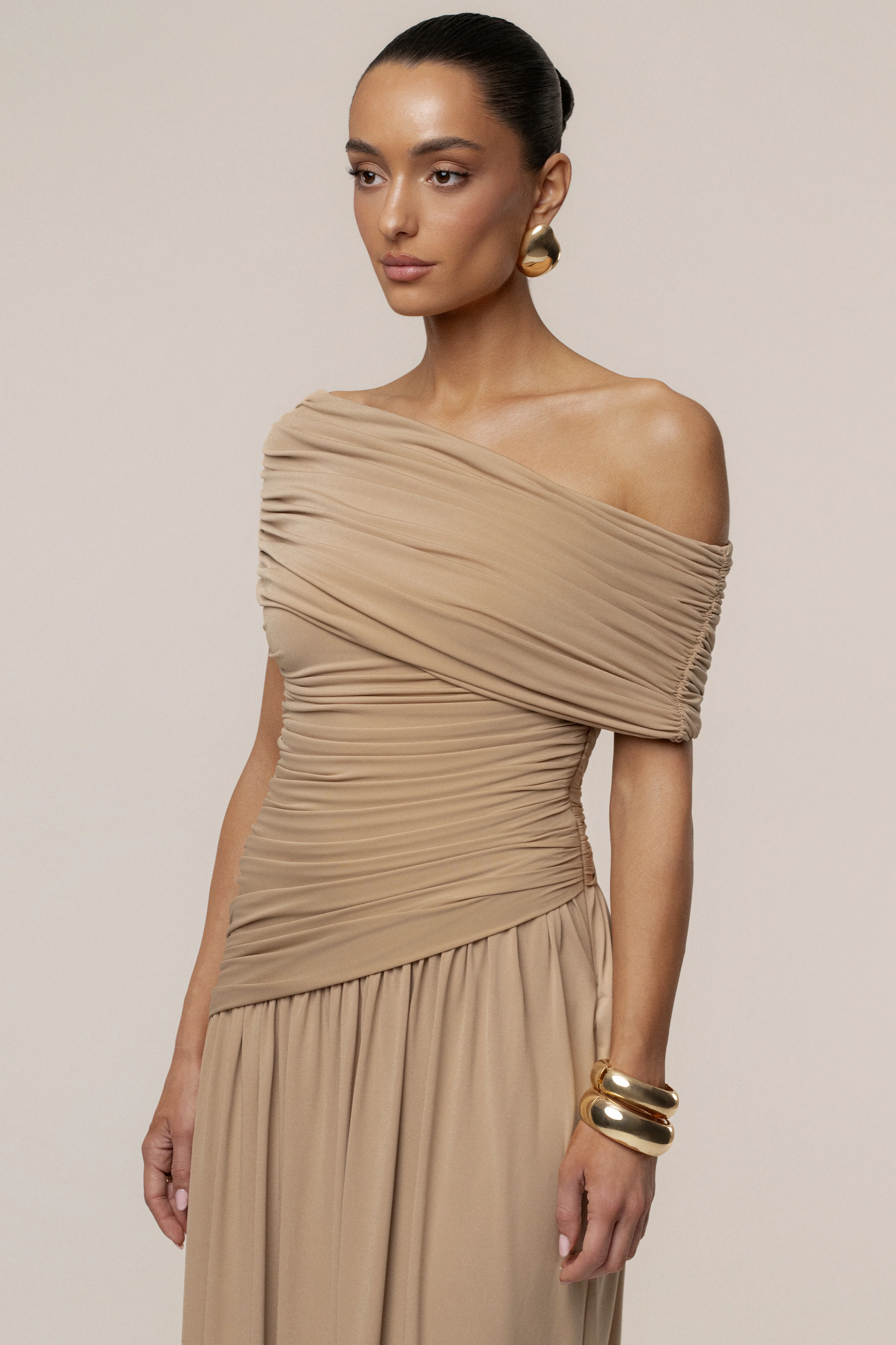 Beige Vision Of Elegance Maxi Dress - Image 9