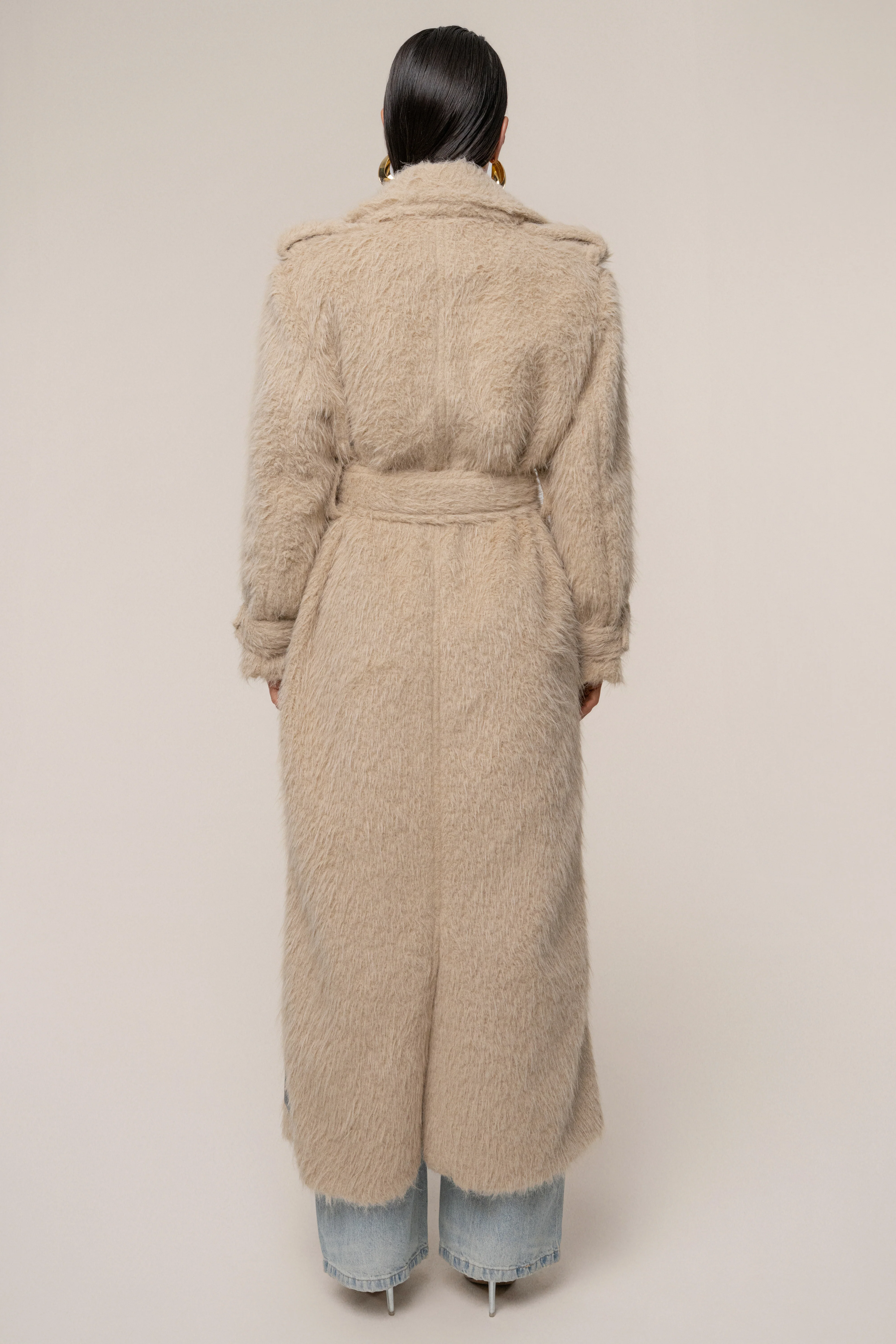 Beige Warm Layers Oversize Coat - Image 12