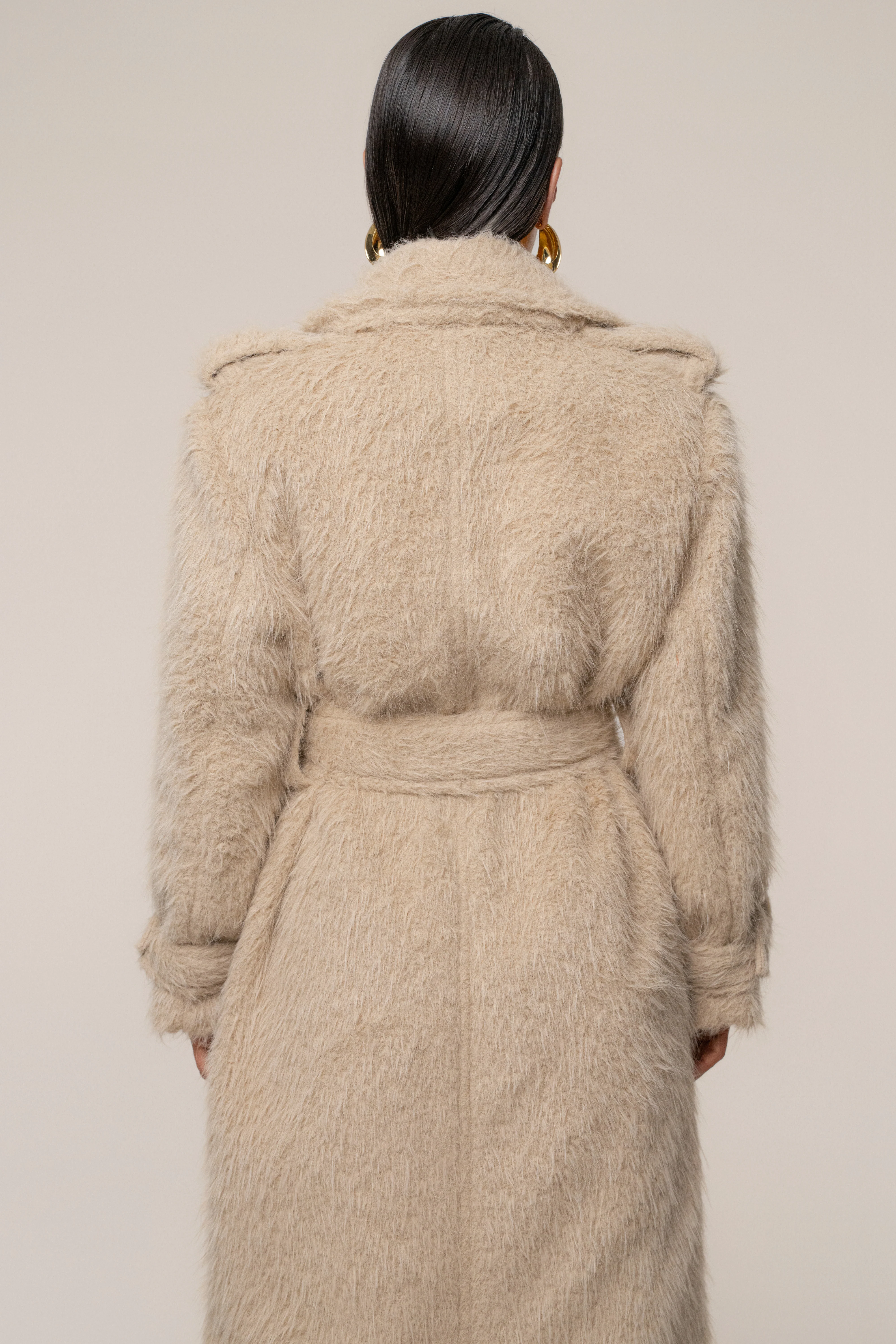 Beige Warm Layers Oversize Coat - Image 13