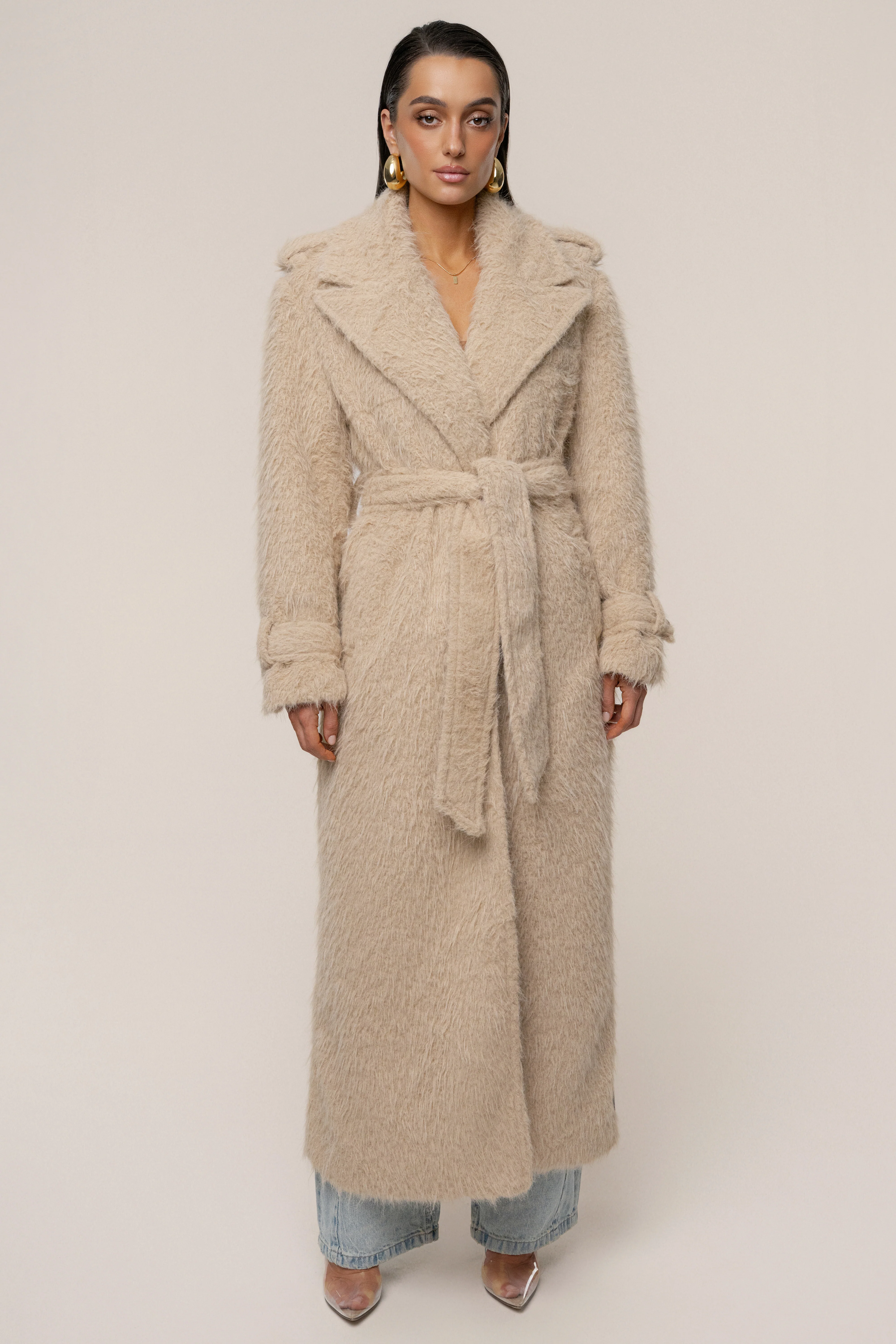 Beige Warm Layers Oversize Coat - Image 4