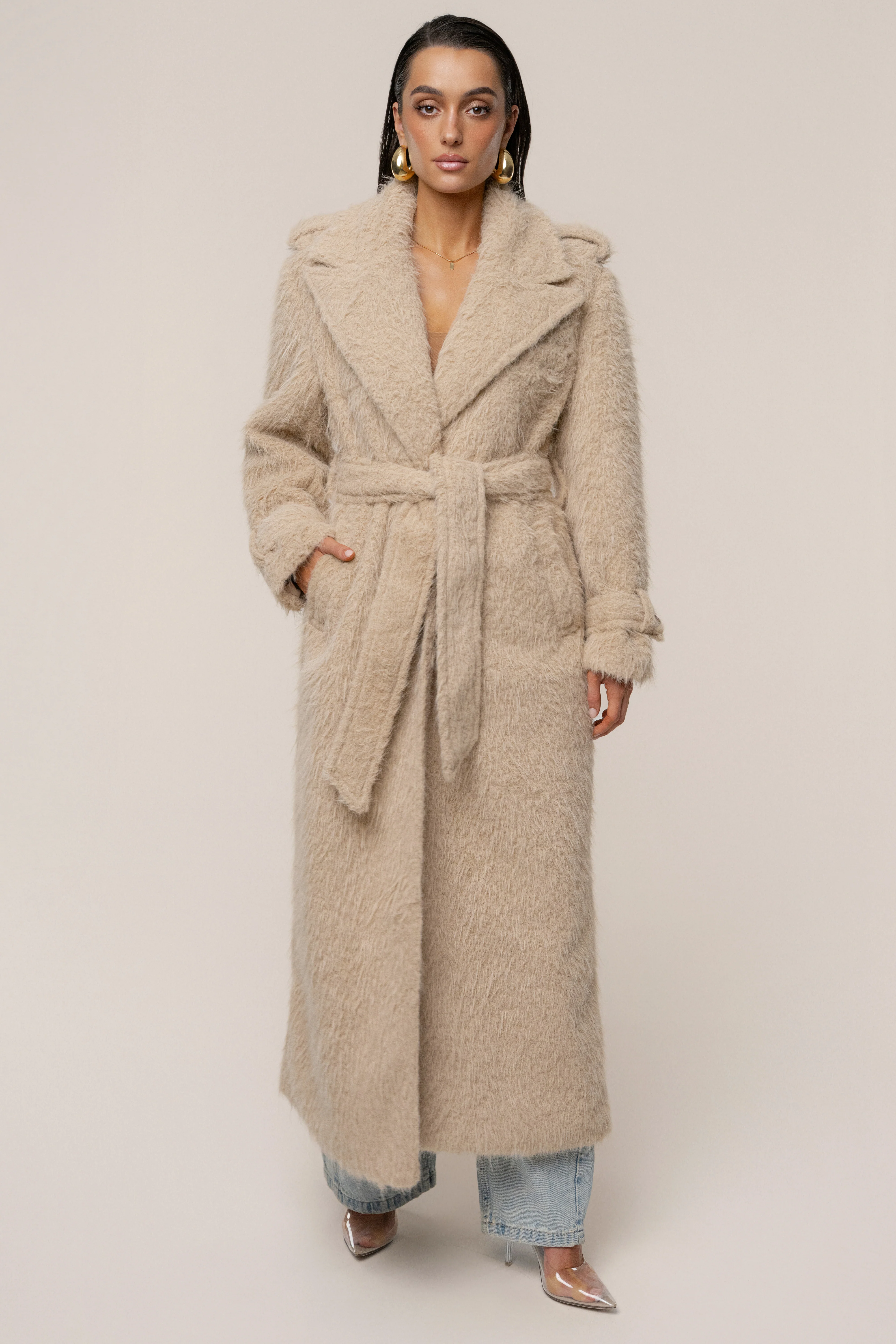 Beige Warm Layers Oversize Coat - Image 5