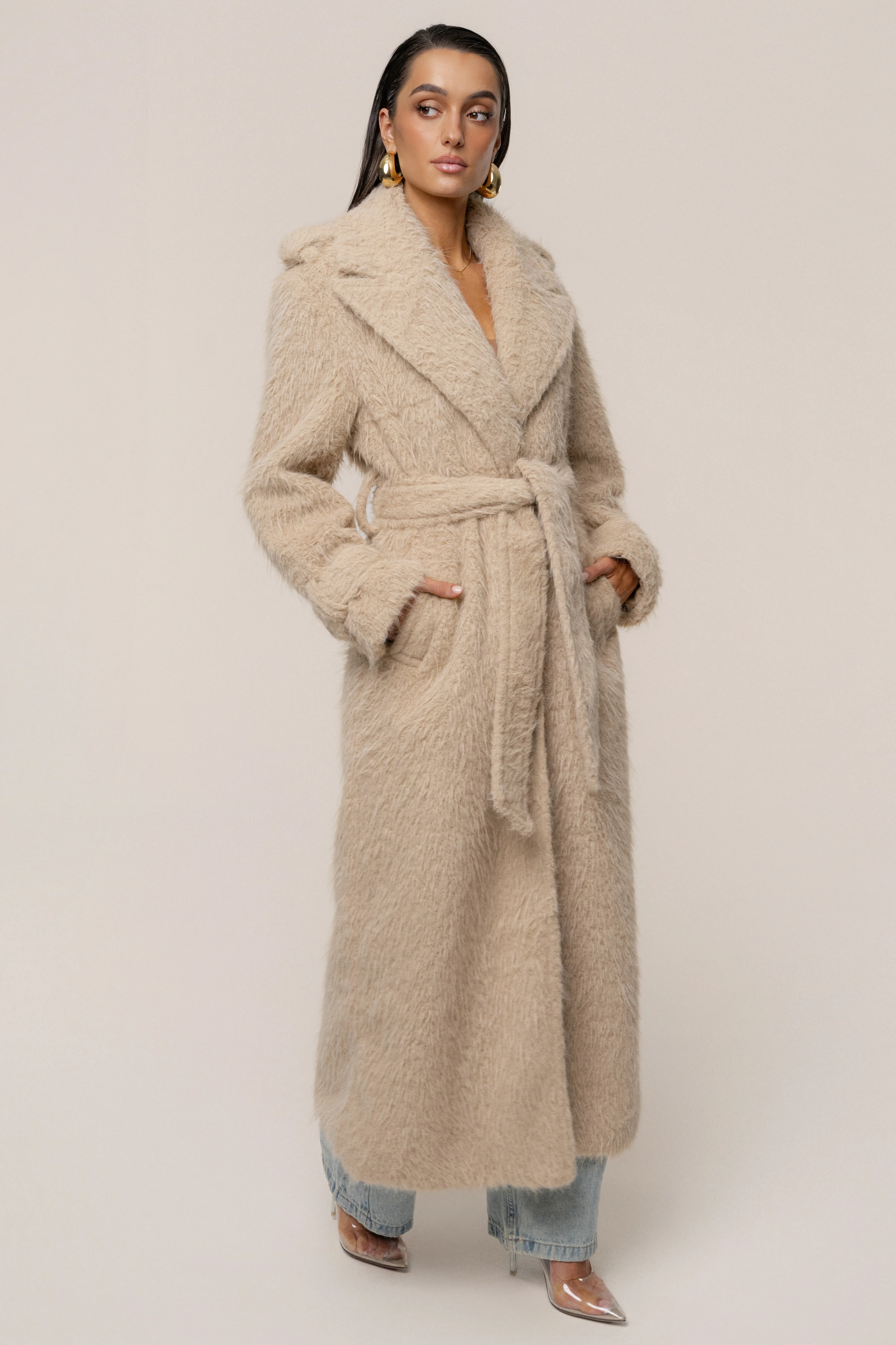 Beige Warm Layers Oversize Coat - Image 6