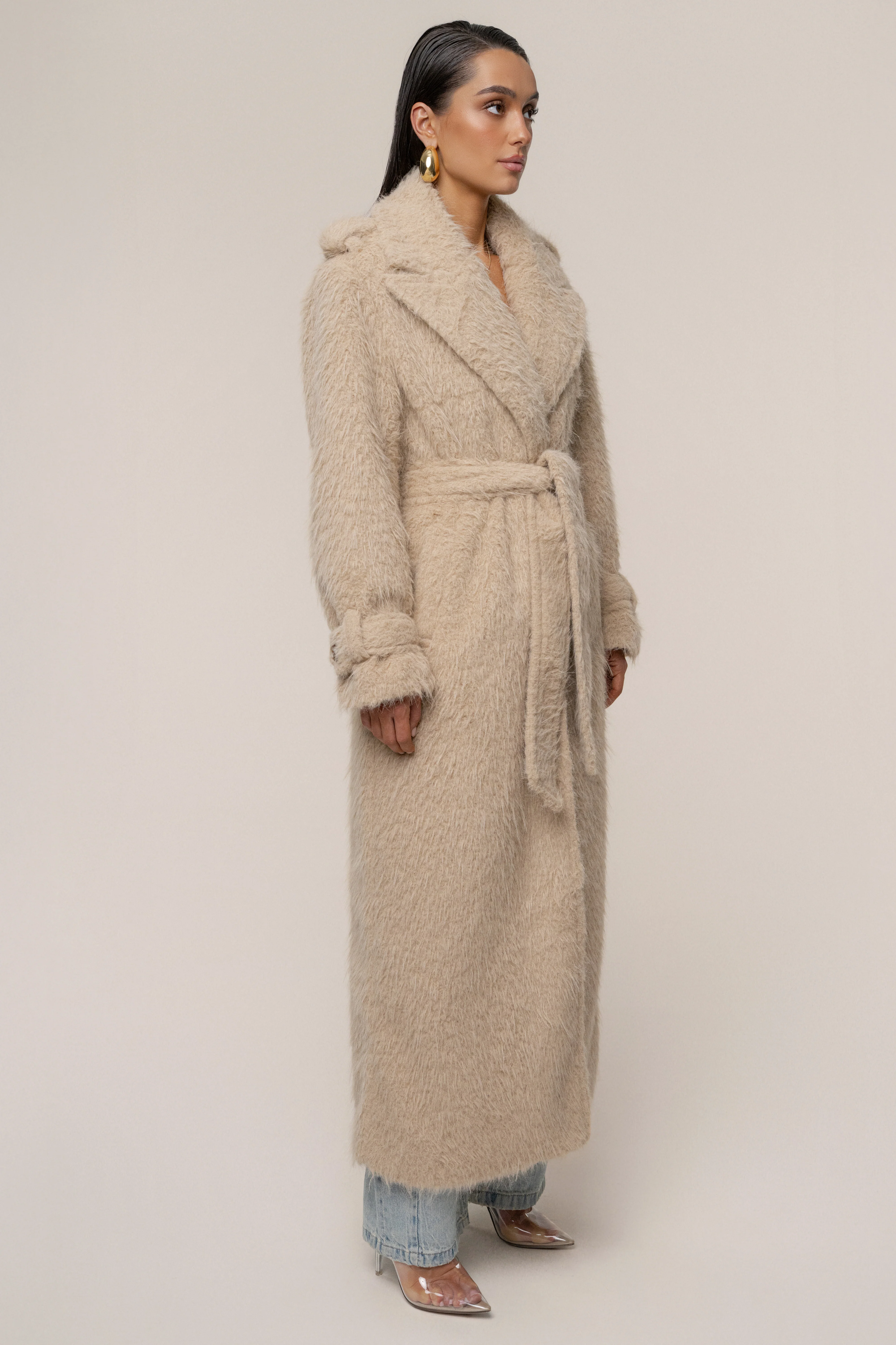 Beige Warm Layers Oversize Coat - Image 7