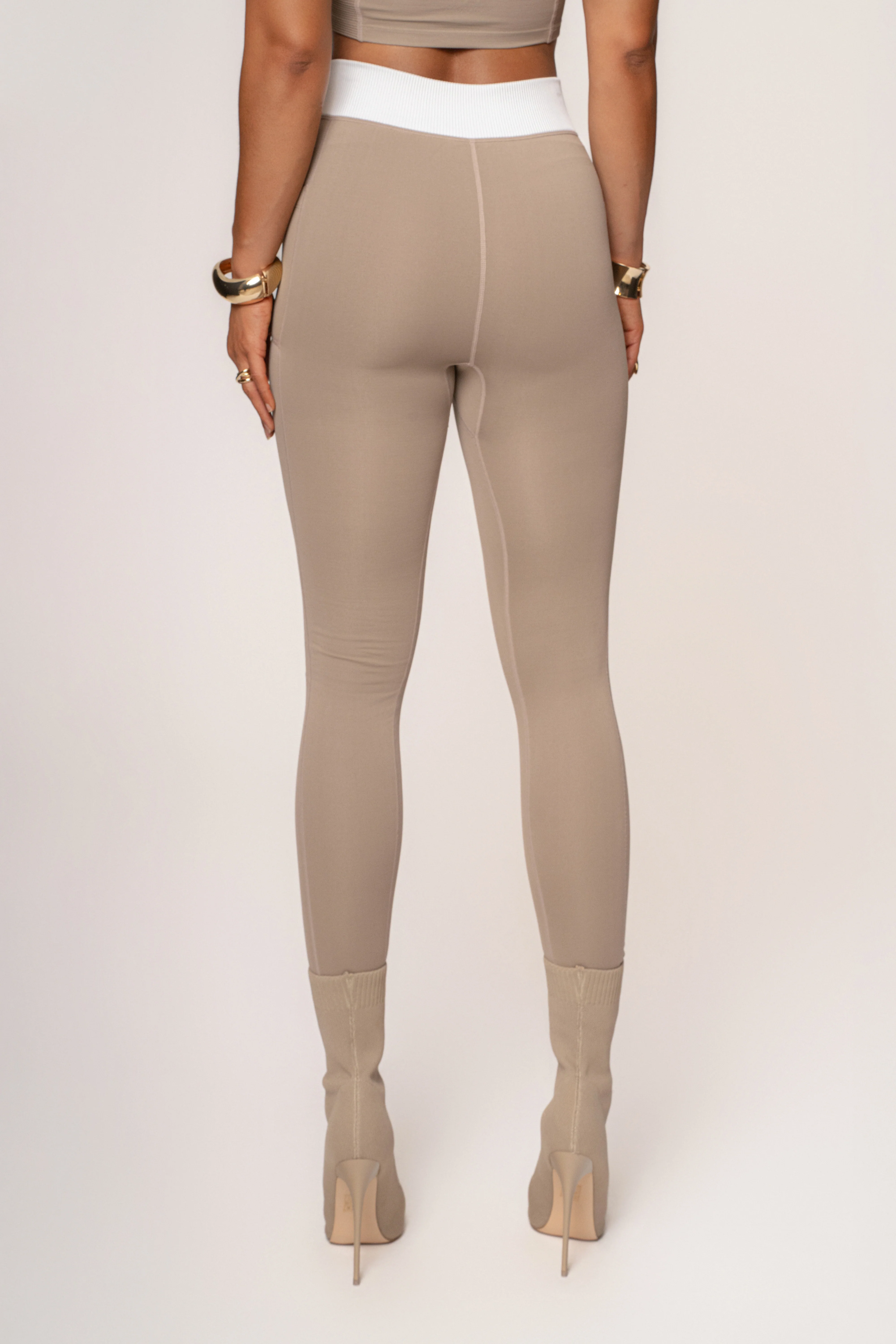 Beige/White Inspire Movement Leggings - Image 11
