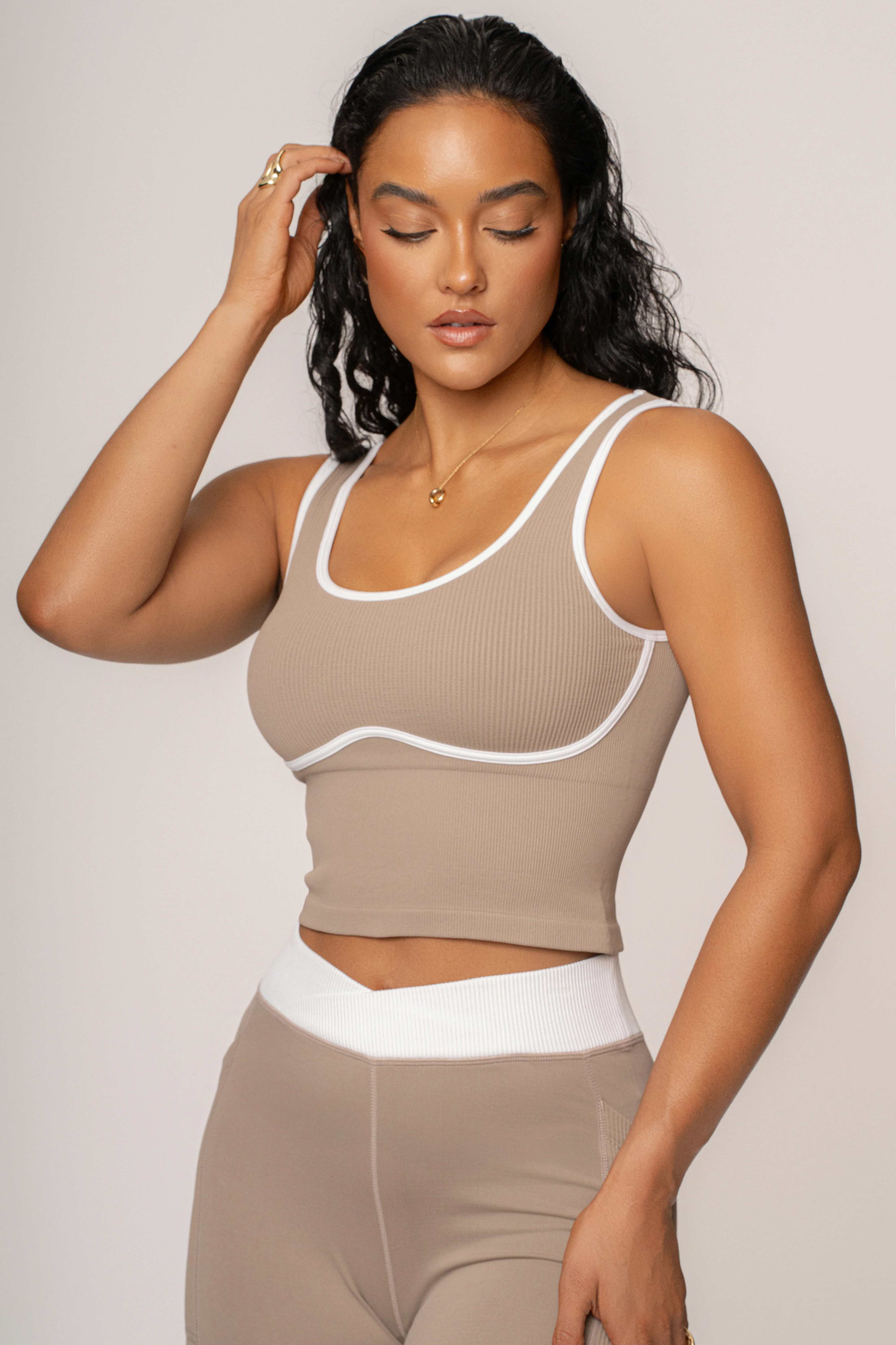 Beige/White Limitless Performance Top - Image 5