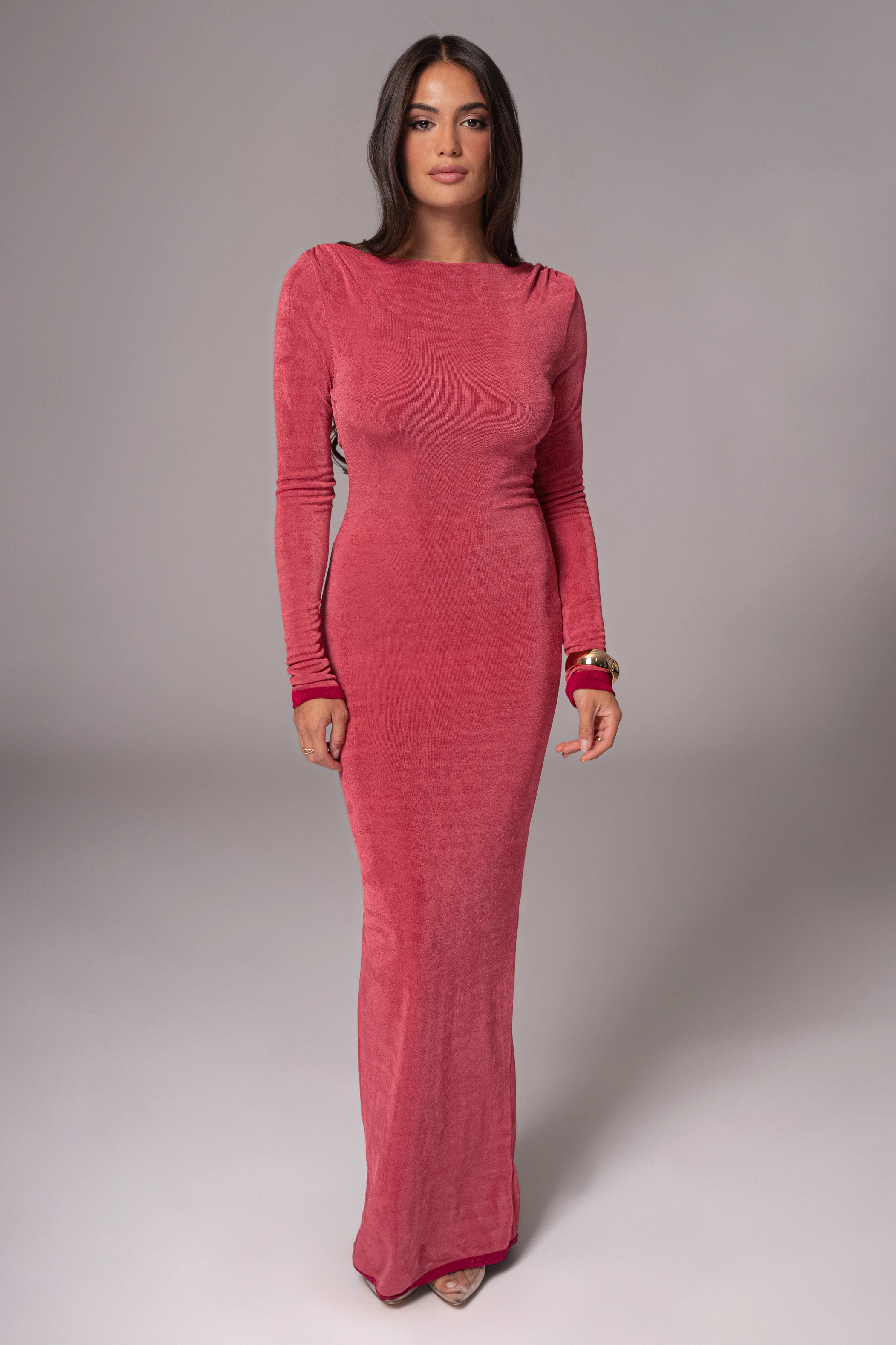 Berry/Mauve Ashton Reversible Maxi Dress - Image 10