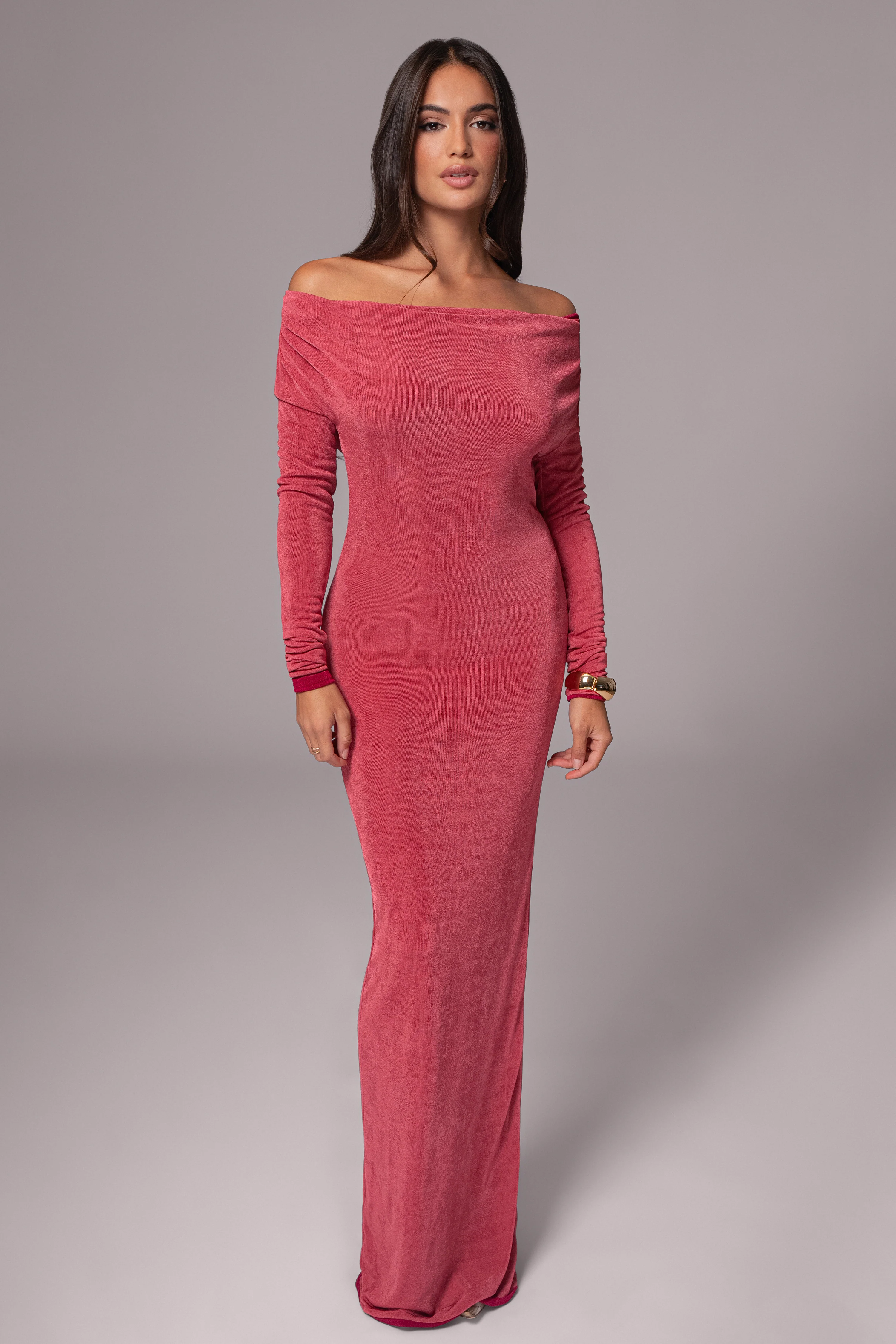 Berry/Mauve Ashton Reversible Maxi Dress - Image 11