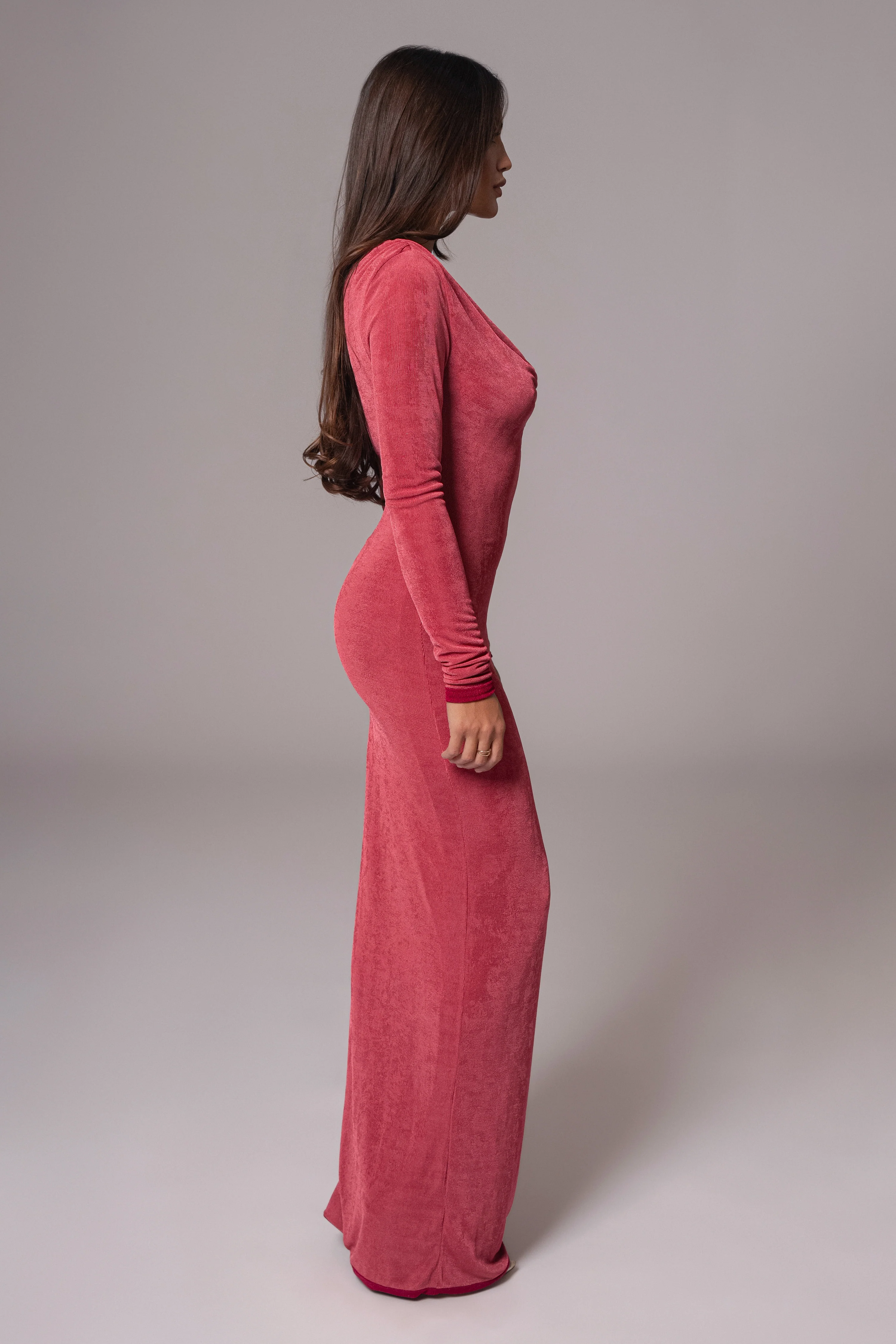 Berry/Mauve Ashton Reversible Maxi Dress - Image 15