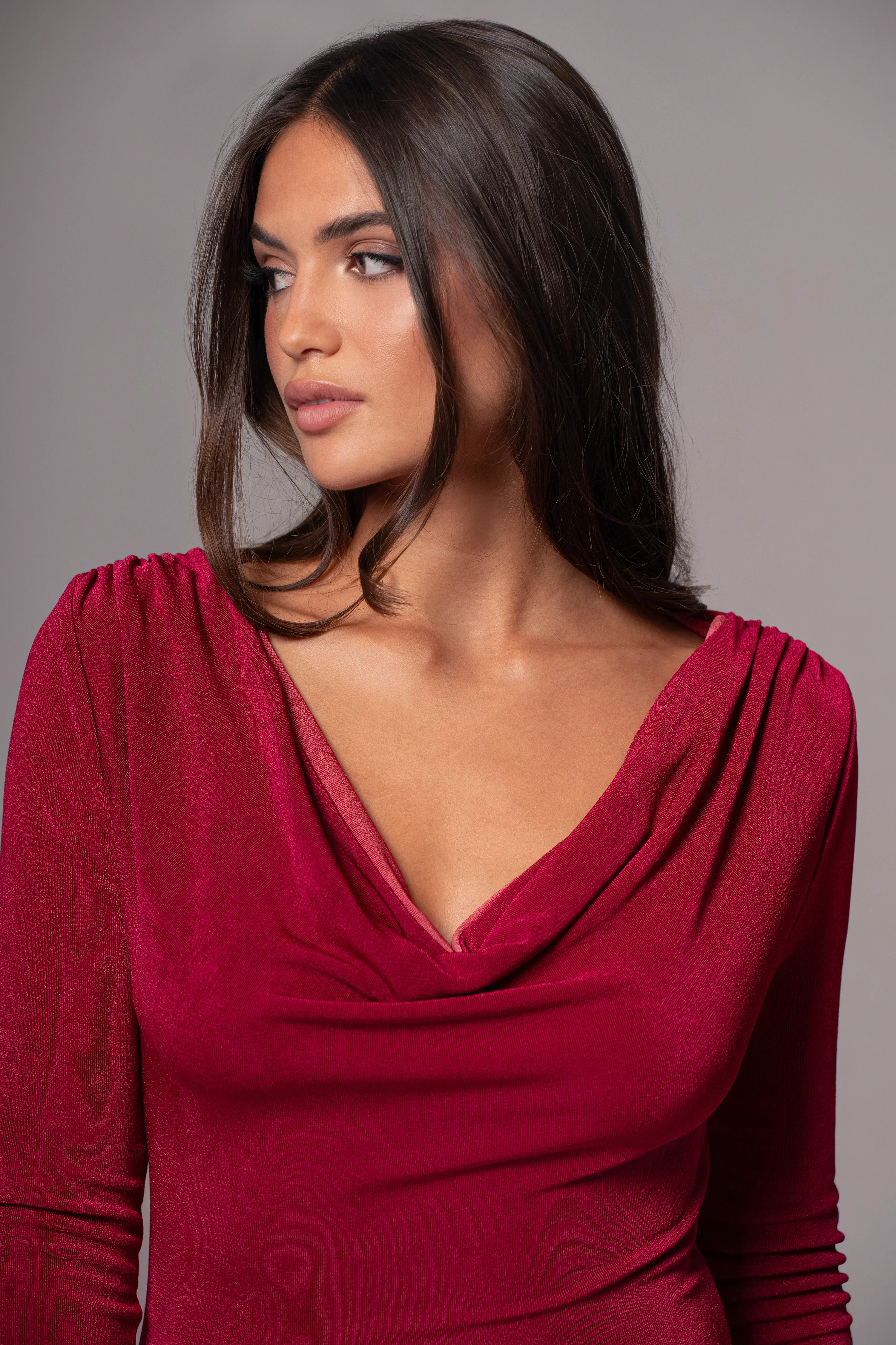Berry/Mauve Ashton Reversible Maxi Dress - Image 20