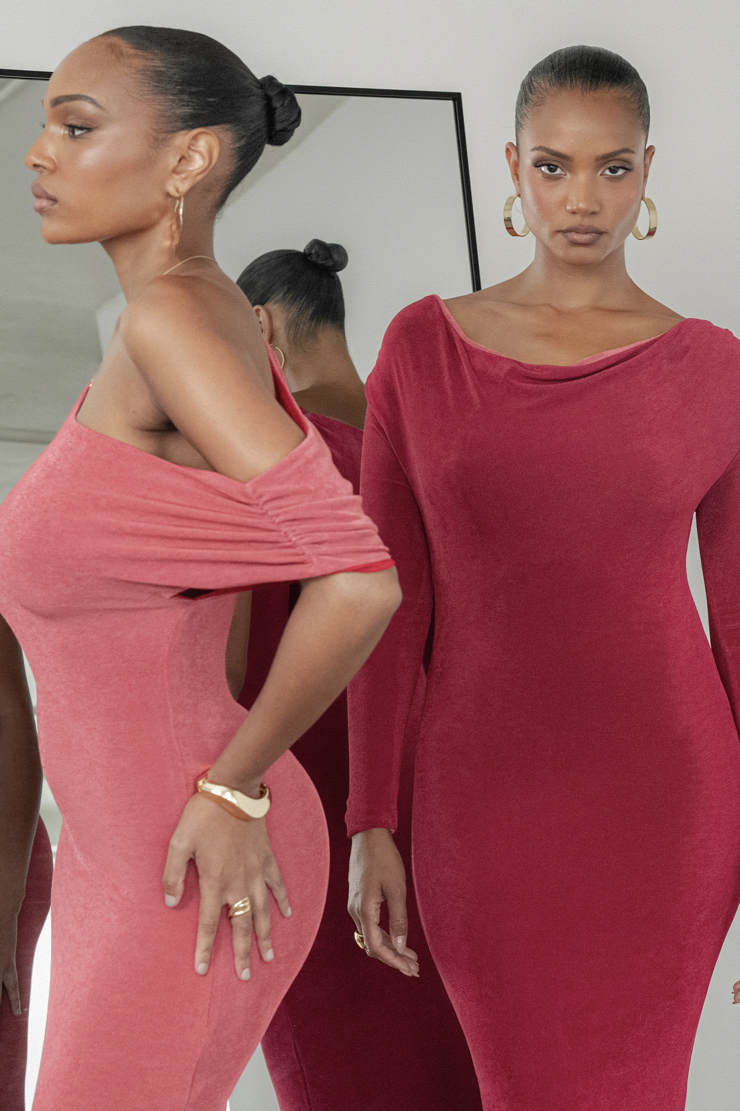 Berry/Mauve Ashton Reversible Maxi Dress - Image 5