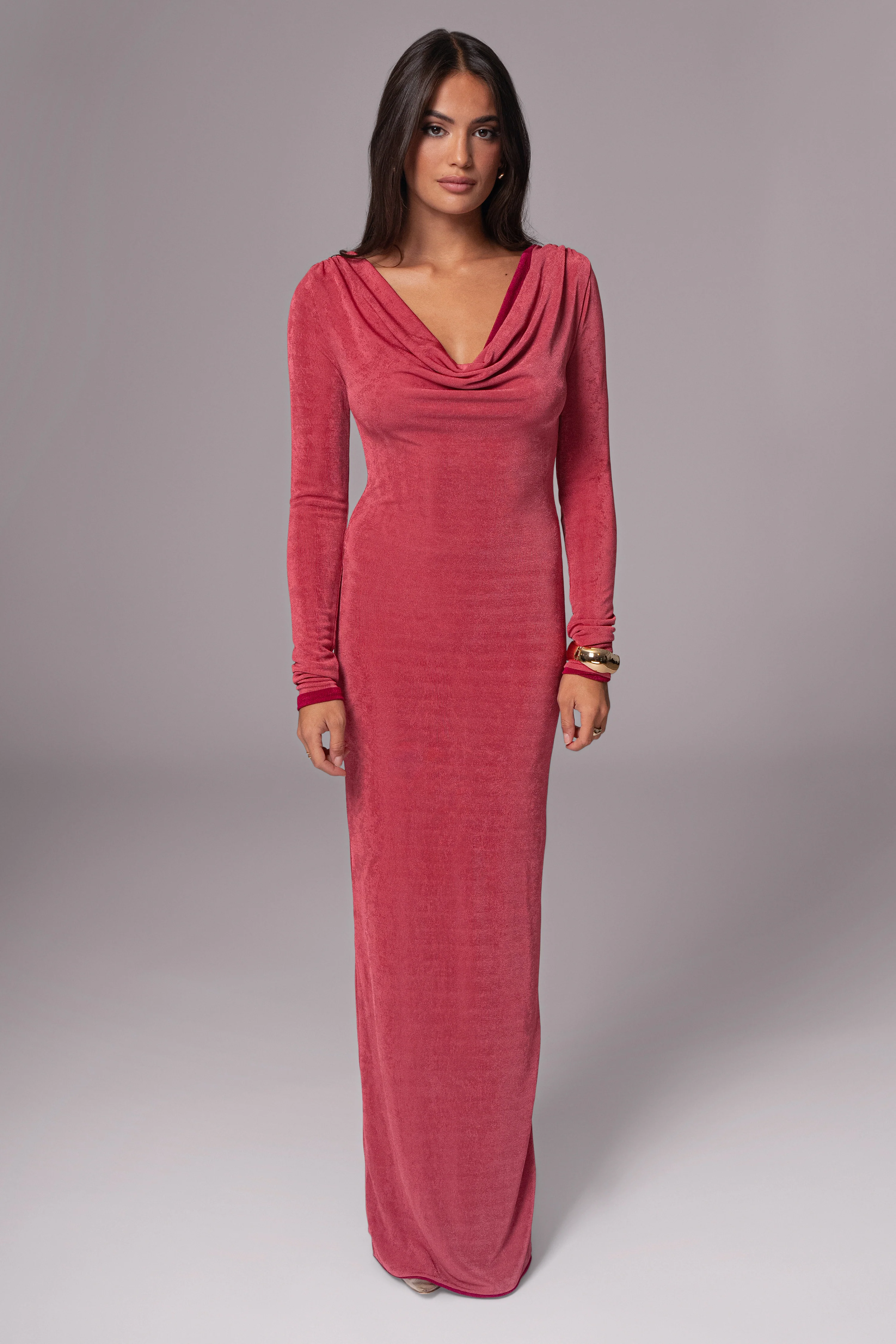 Berry/Mauve Ashton Reversible Maxi Dress - Image 6