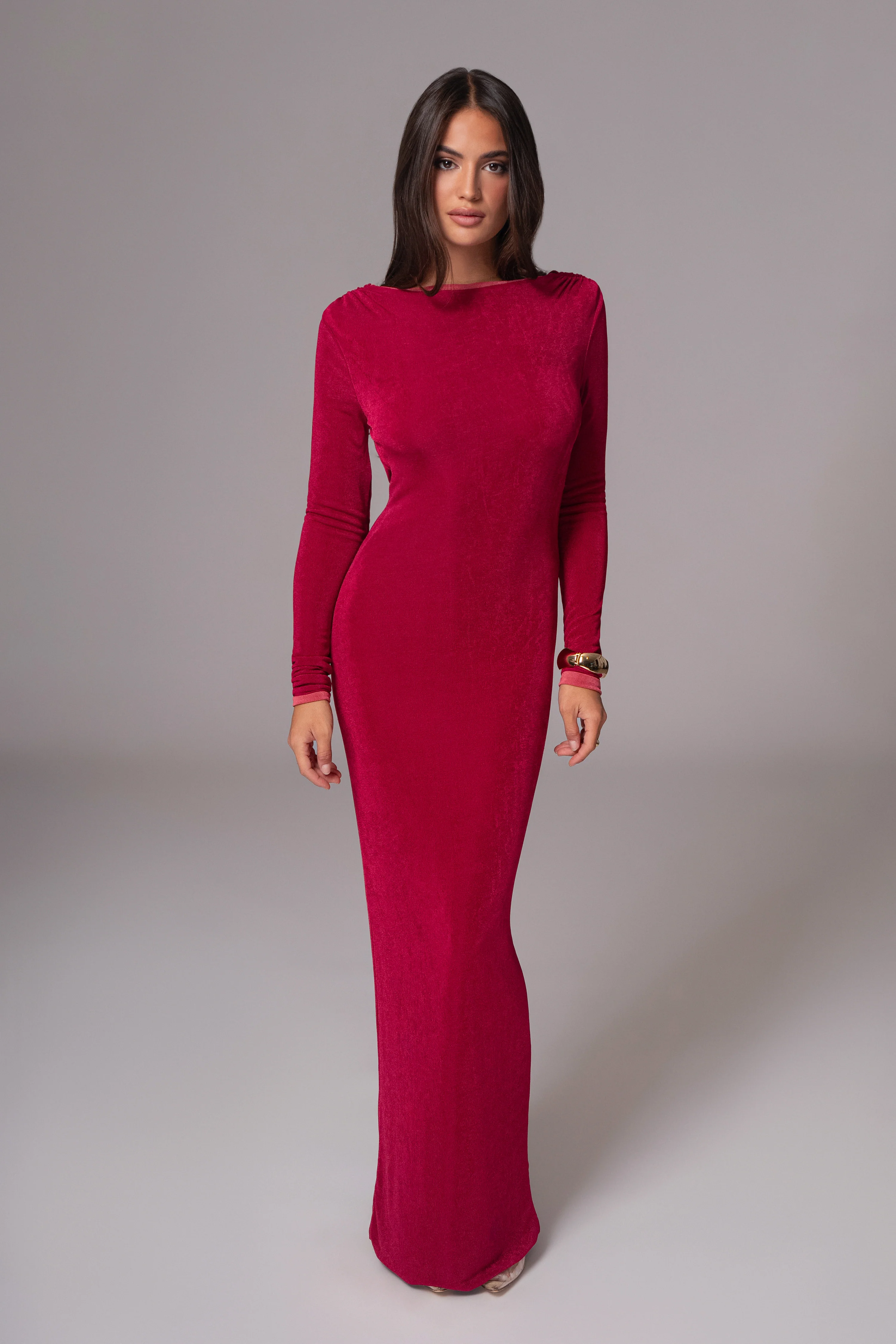 Berry/Mauve Ashton Reversible Maxi Dress - Image 8
