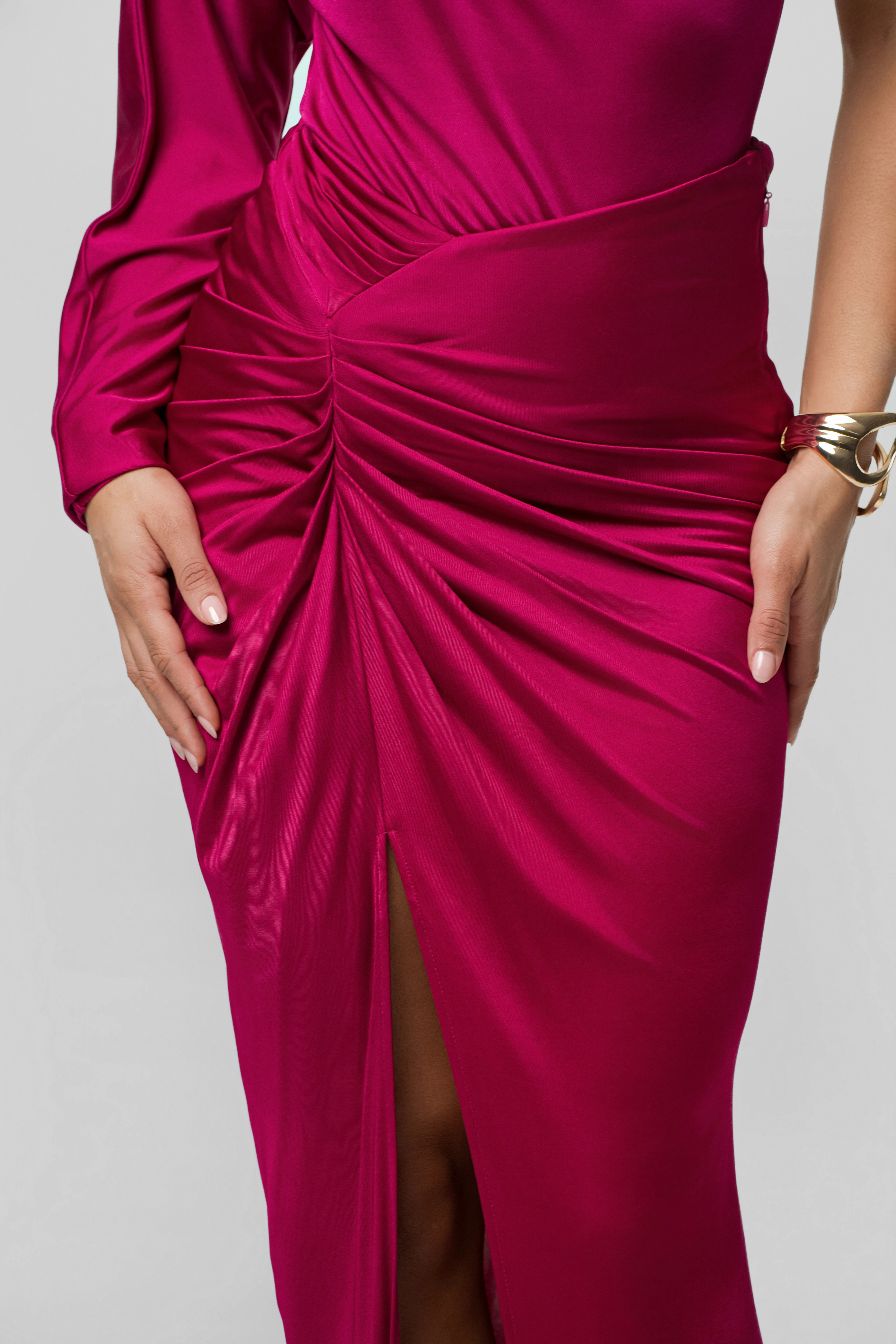 Berry Mira Drape Maxi Skirt - Image 4