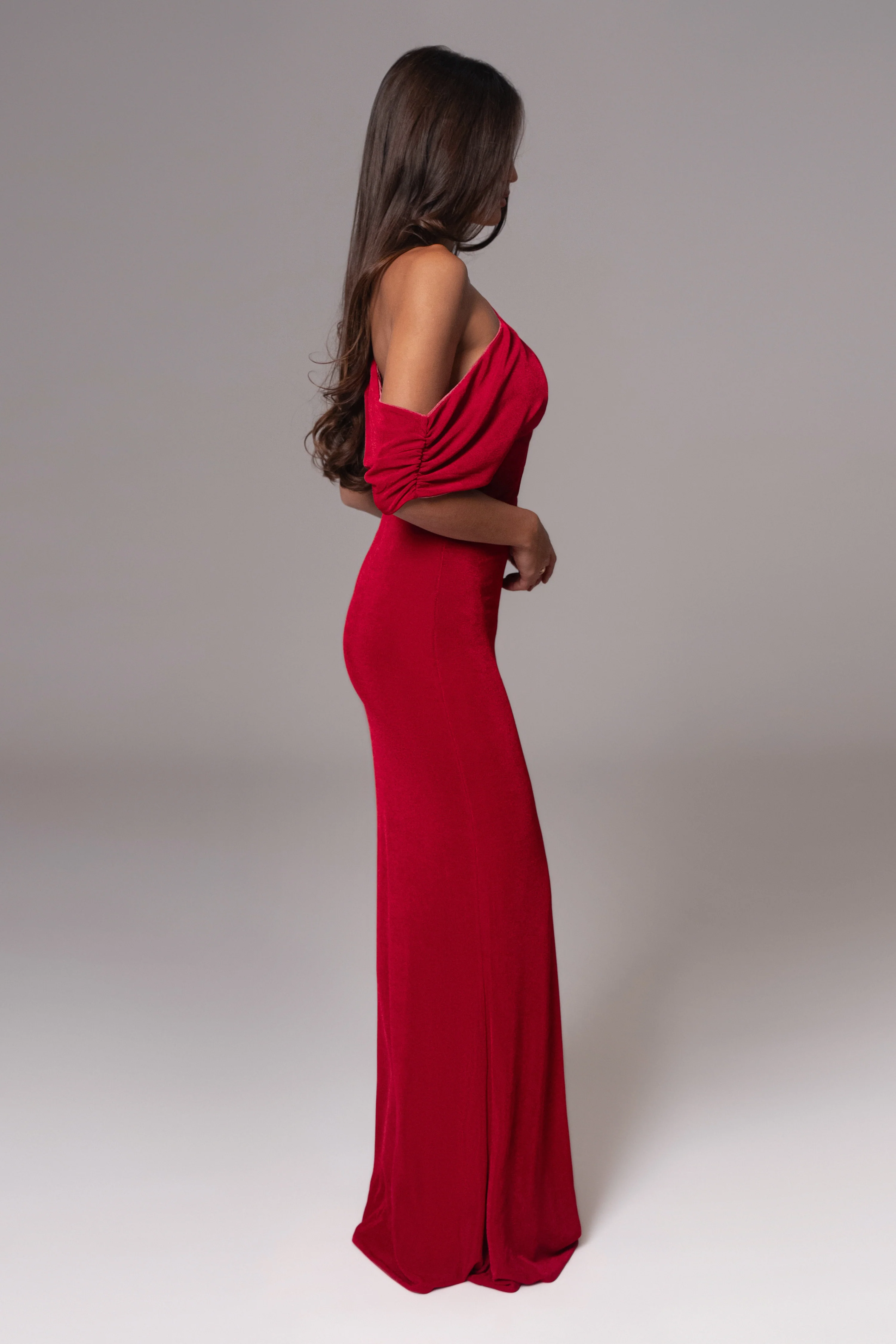 Berry/Red Classic Elegance Reversible Maxi Dress - Image 17