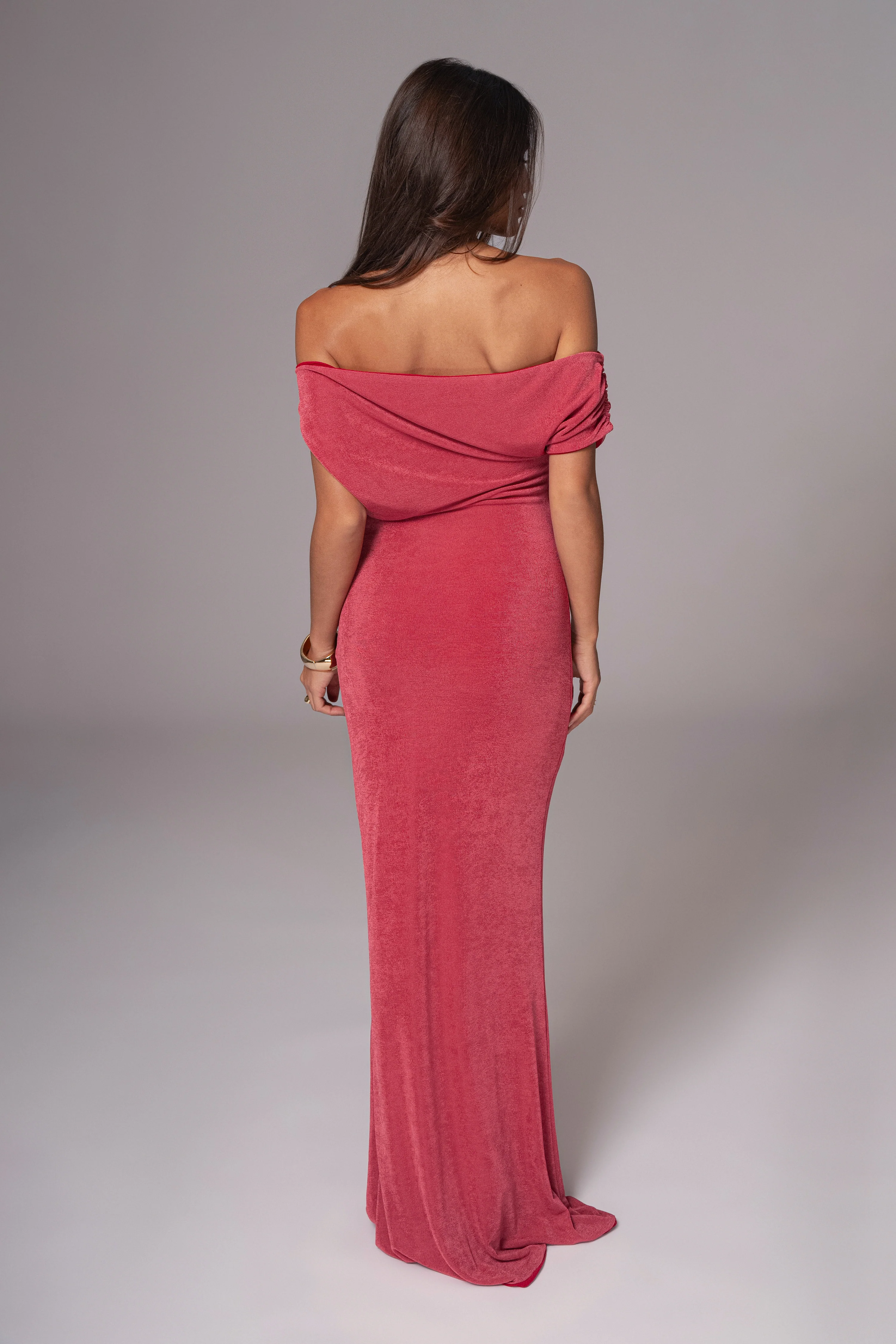 Berry/Red Classic Elegance Reversible Maxi Dress - Image 26