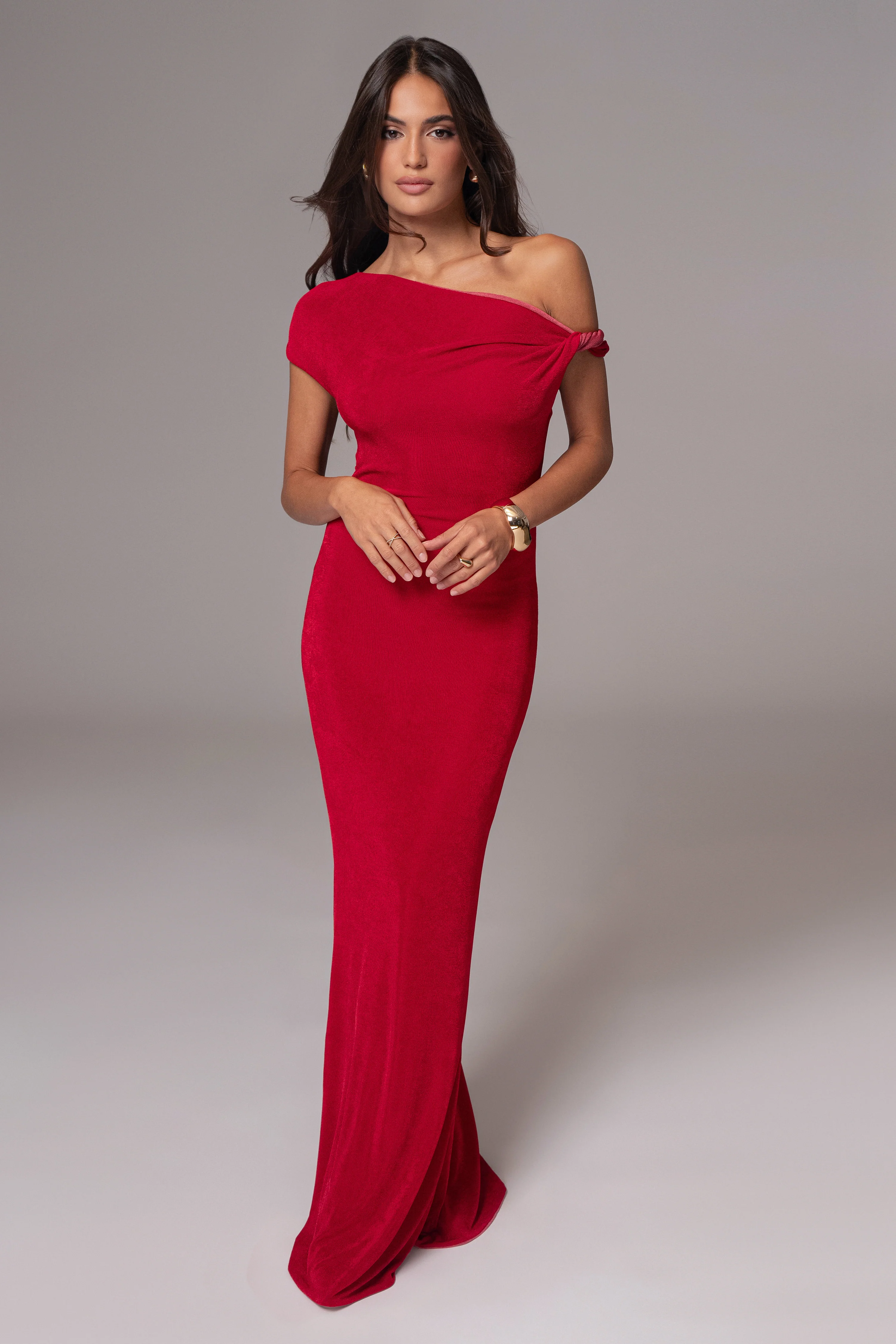 Berry/Red Classic Elegance Reversible Maxi Dress - Image 8