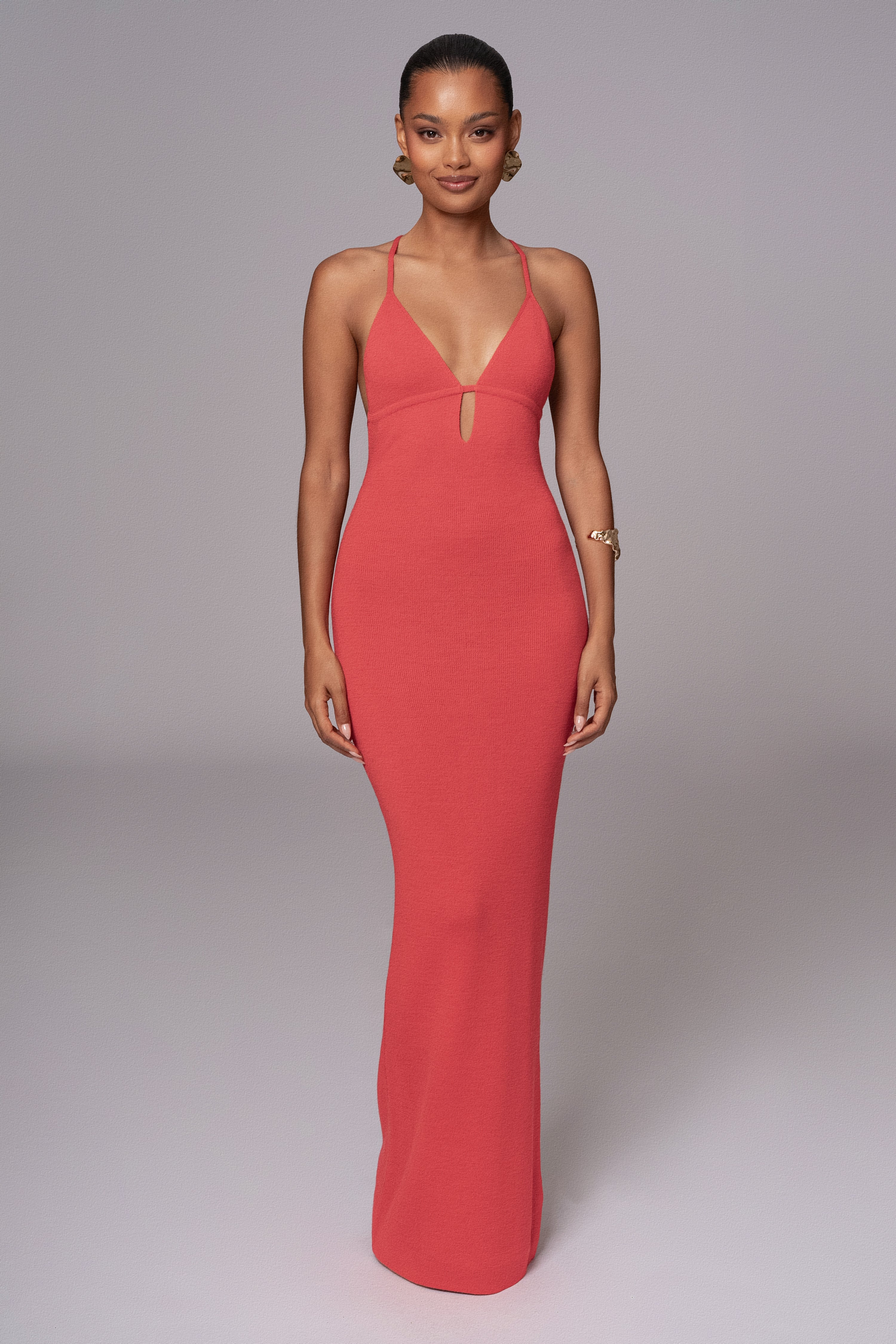 Berry Sun Rays Knit Maxi Dress - Image 6