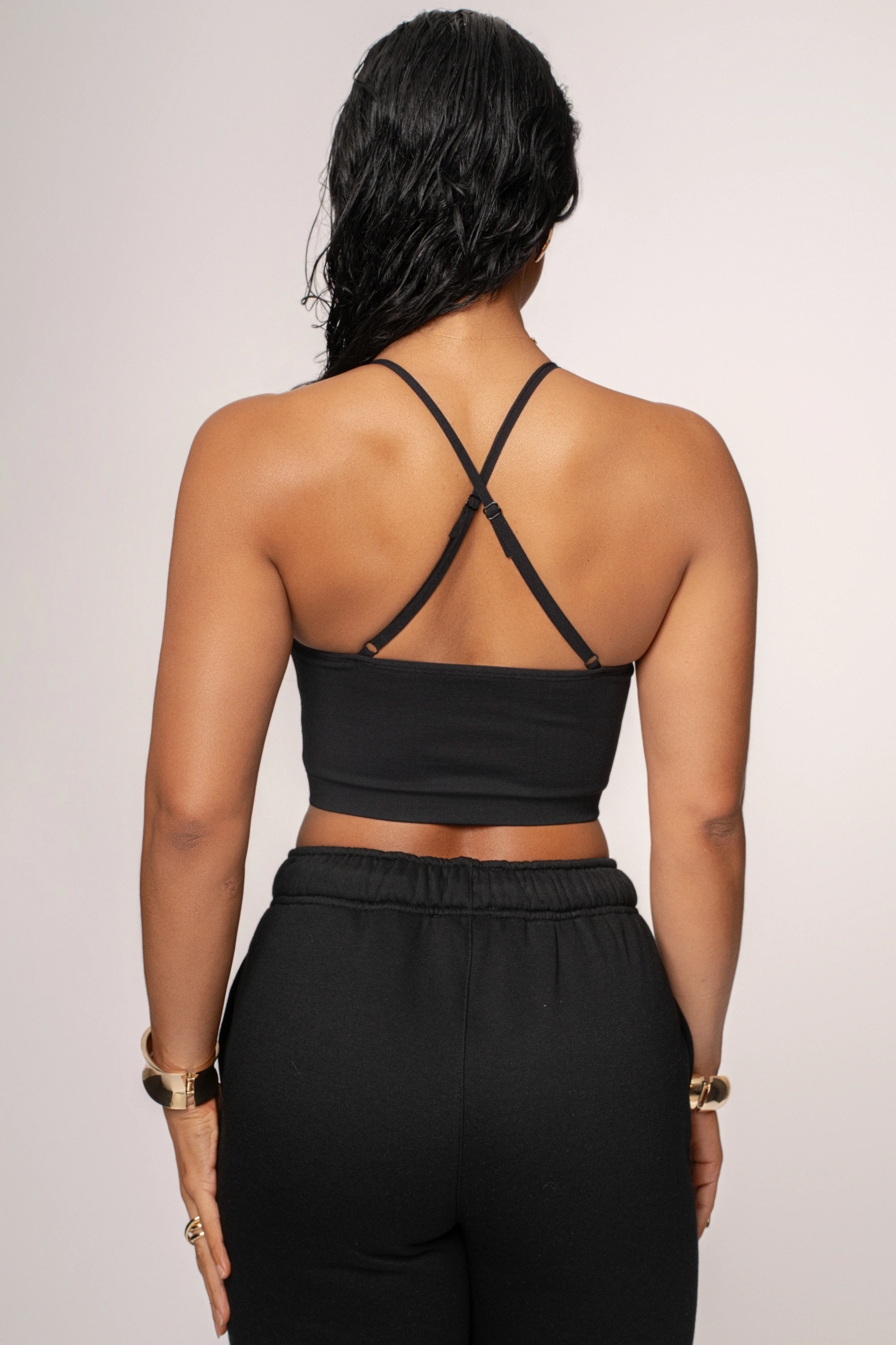Black Active Crop Top - Image 11