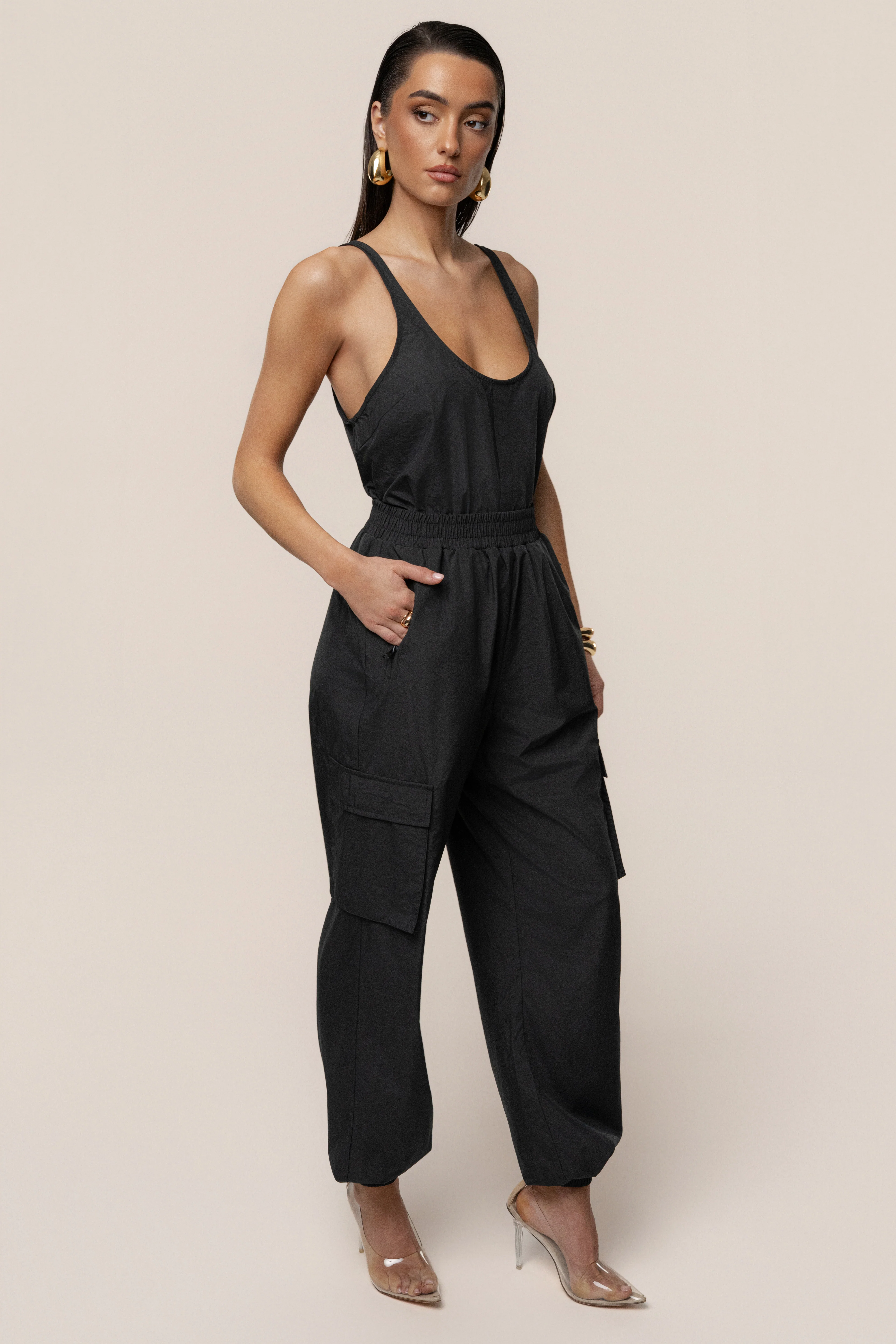 Black Active Scoop Neck Top - Image 5