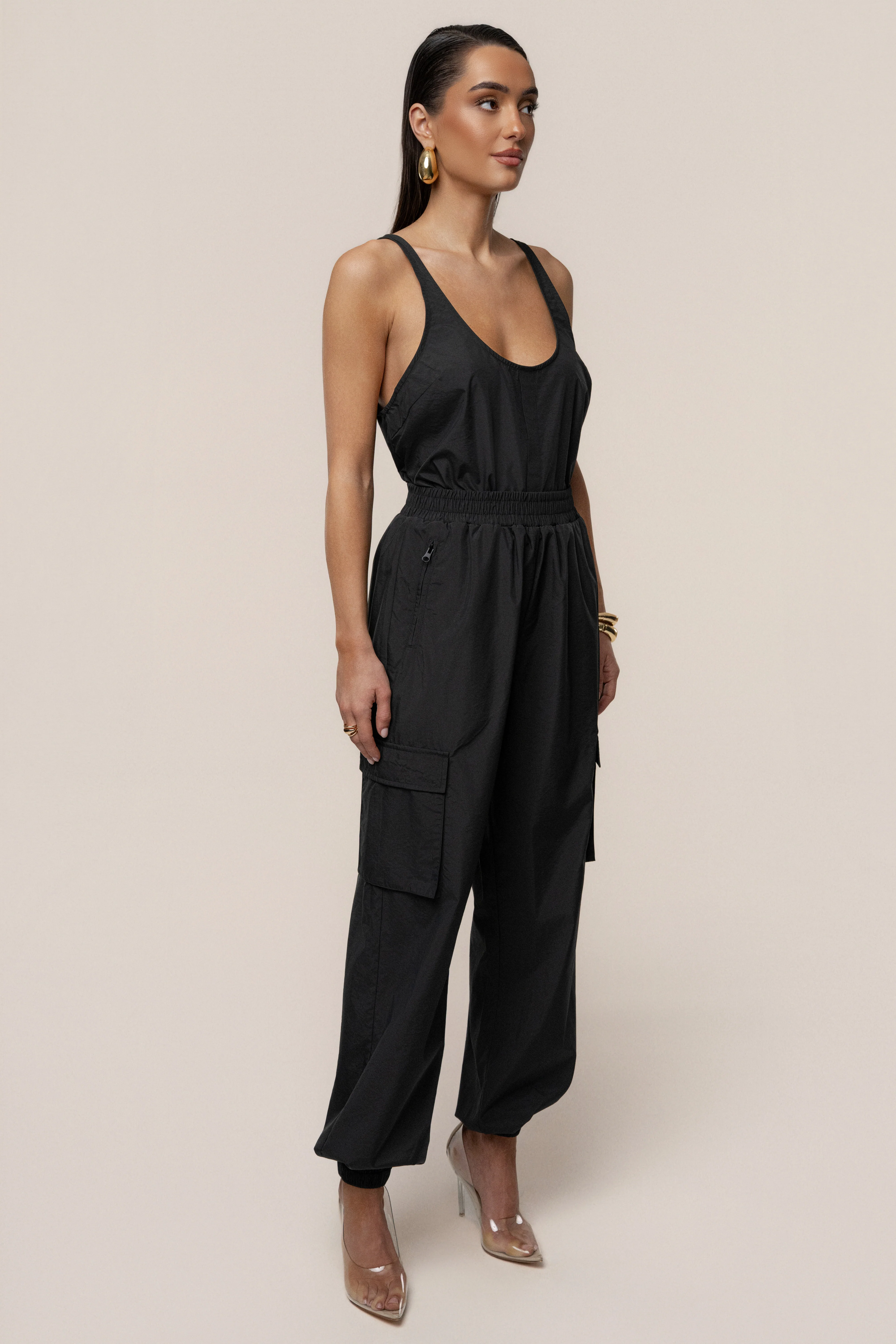 Black Active Scoop Neck Top - Image 7