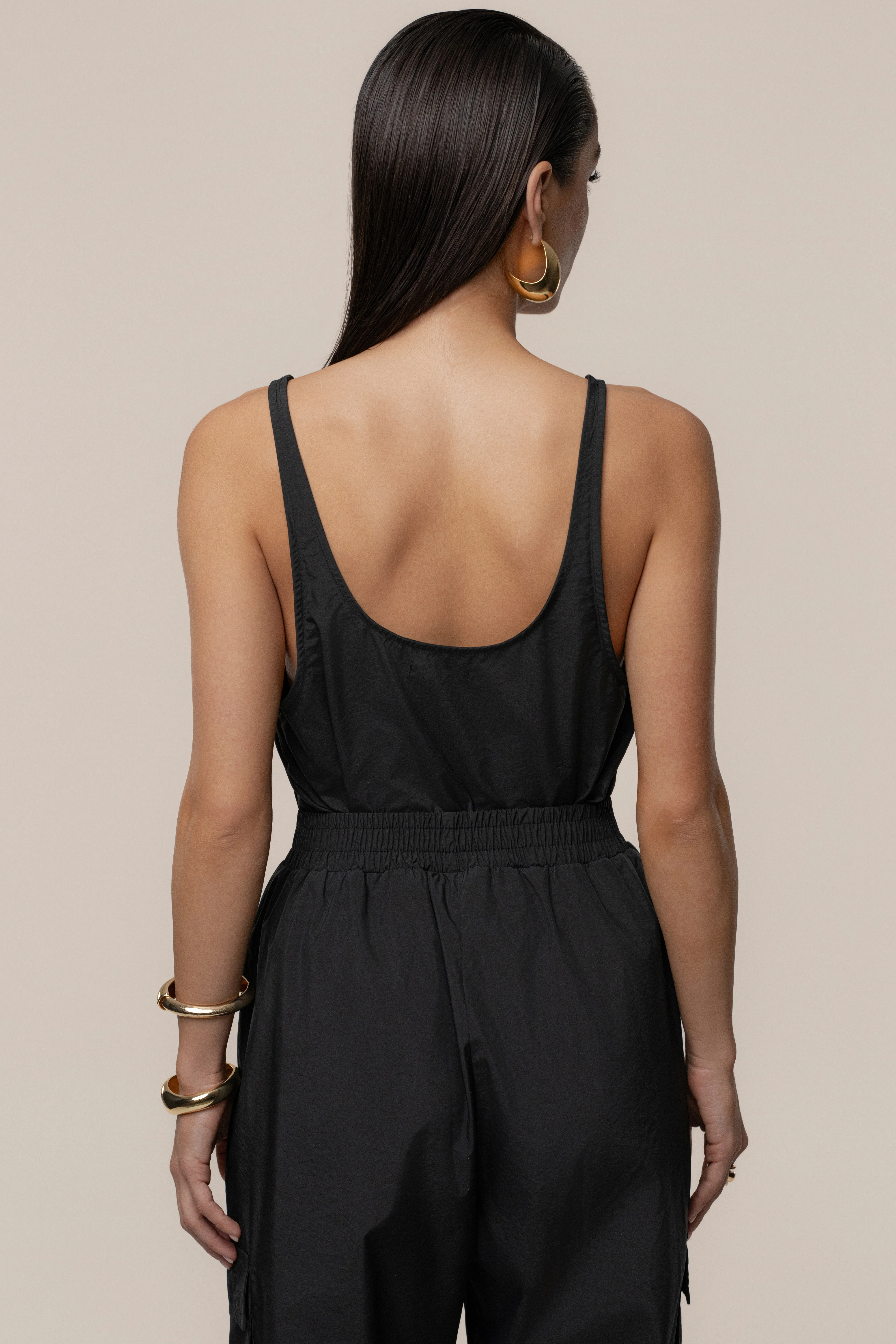 Black Active Scoop Neck Top - Image 9