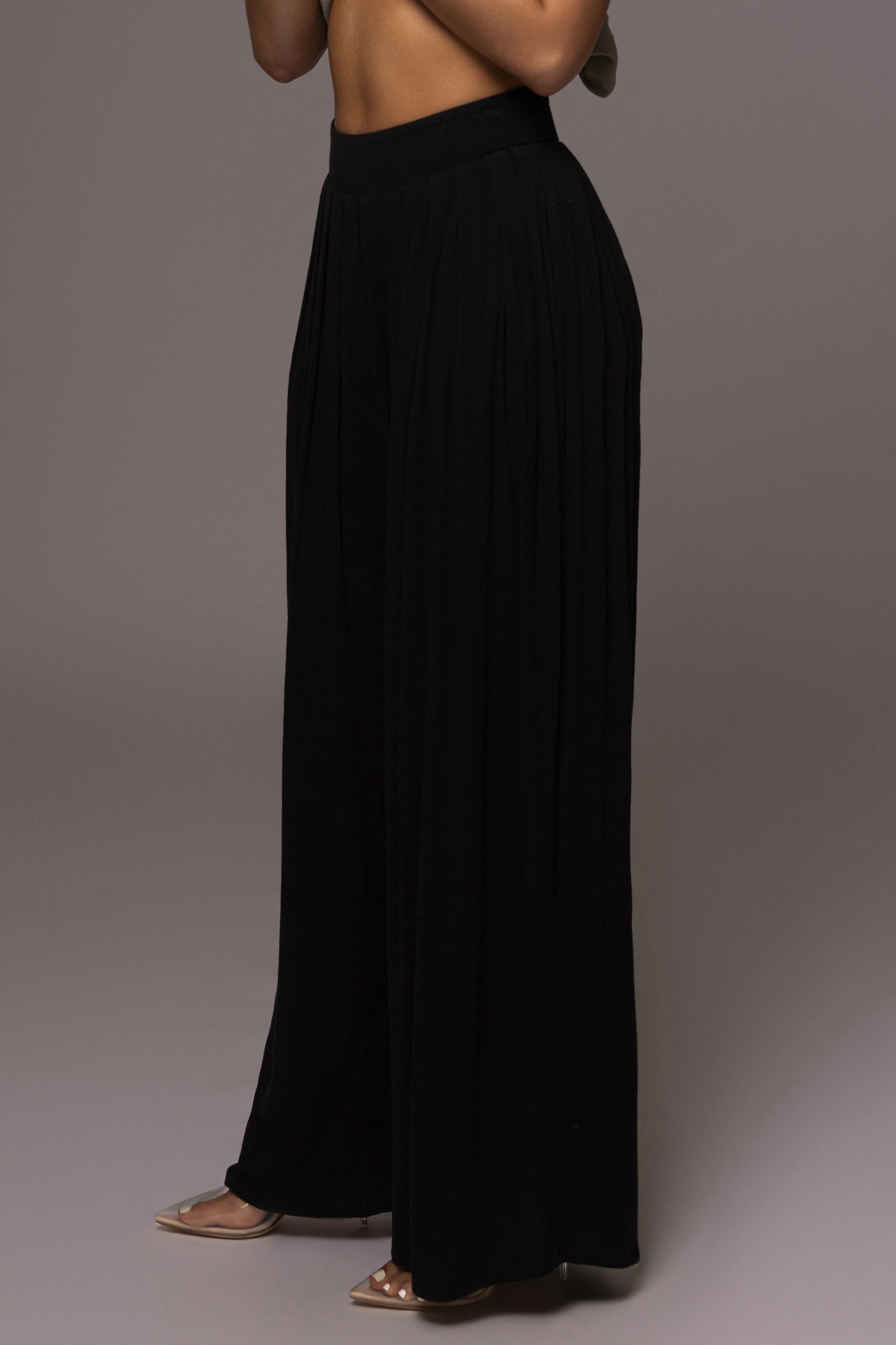 Black After Sunset Pleated Pants - Image 10