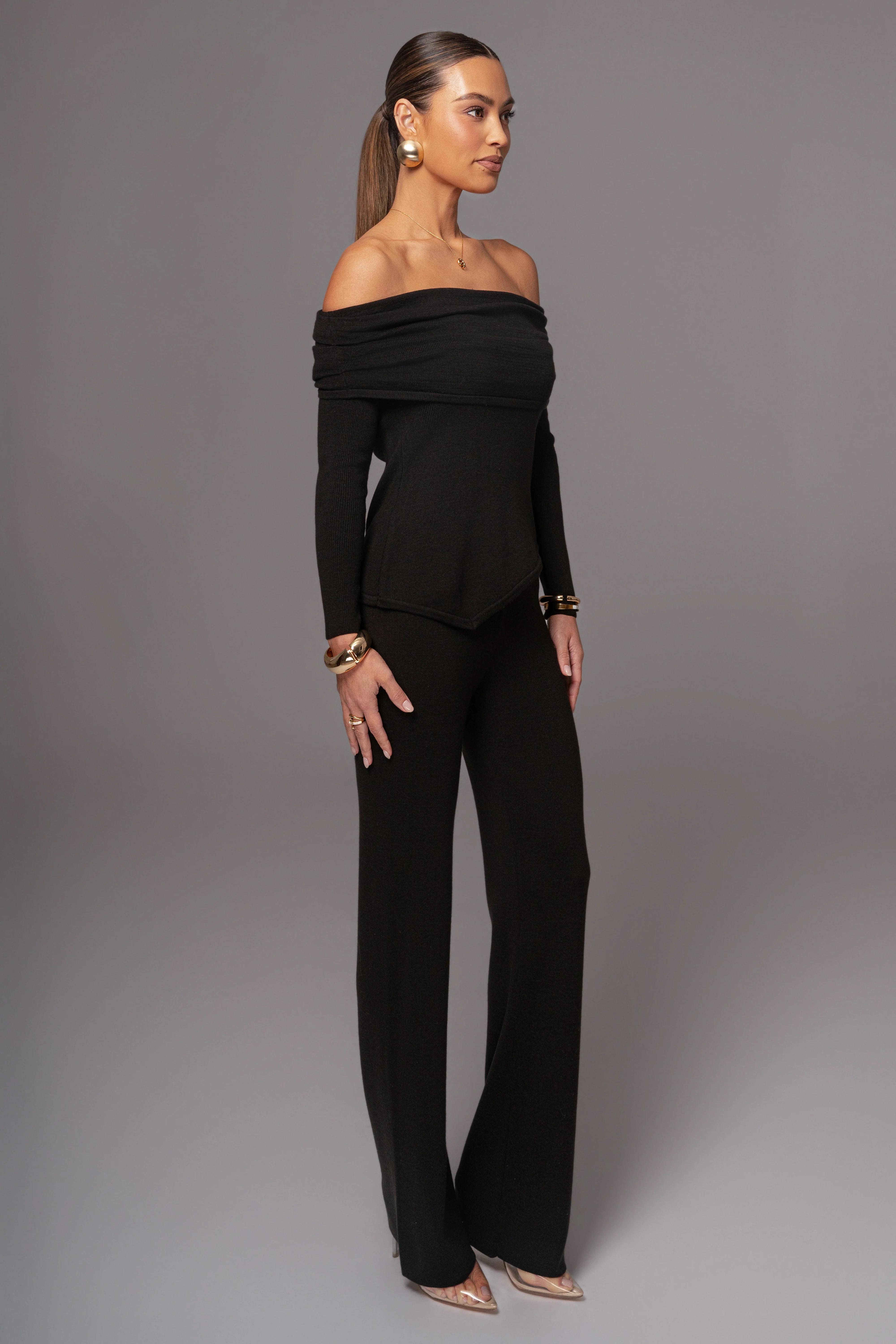 Black Alani Knit Pants - Image 3