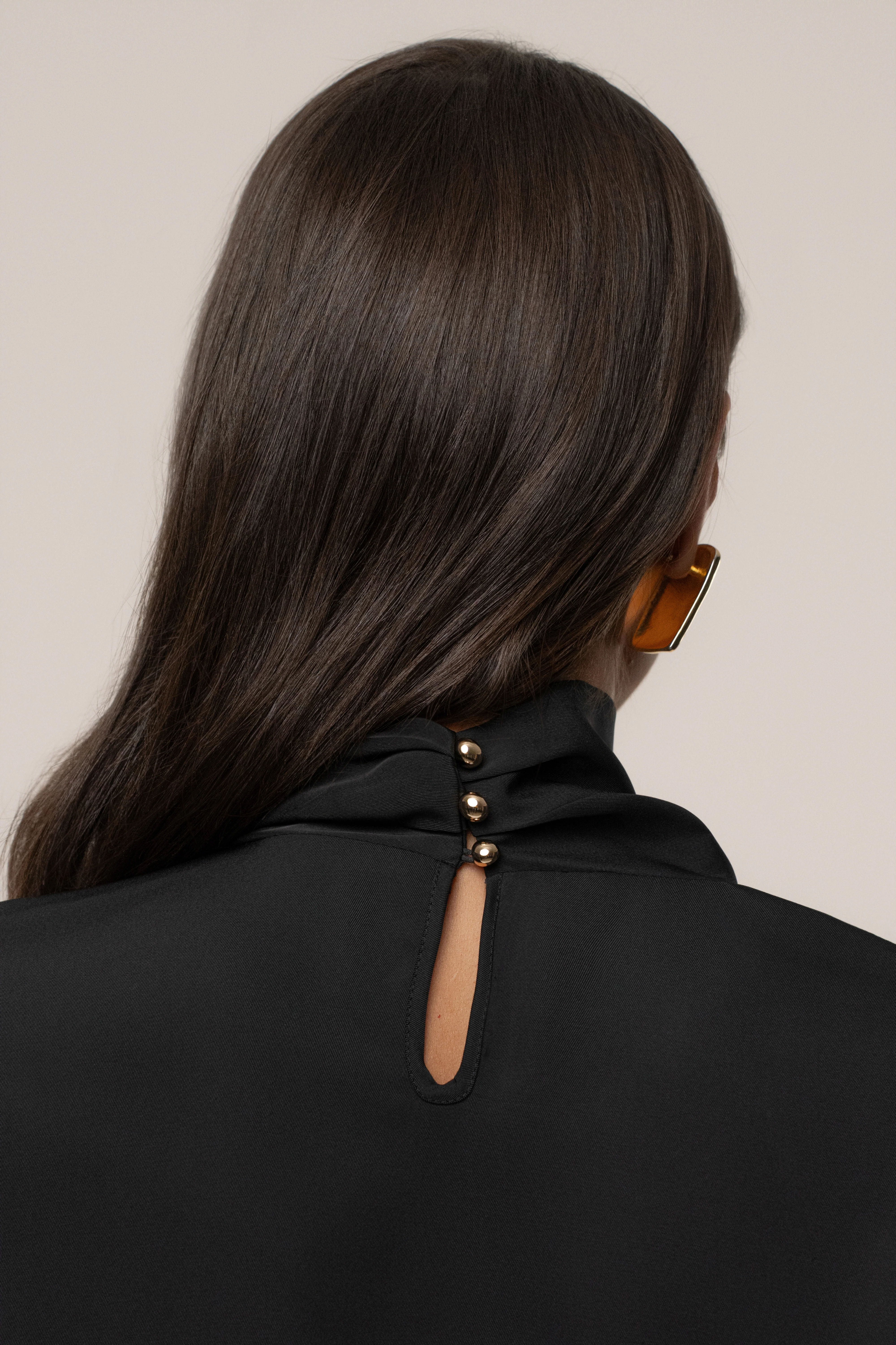 Black Alexa Satin Blouse - Image 8