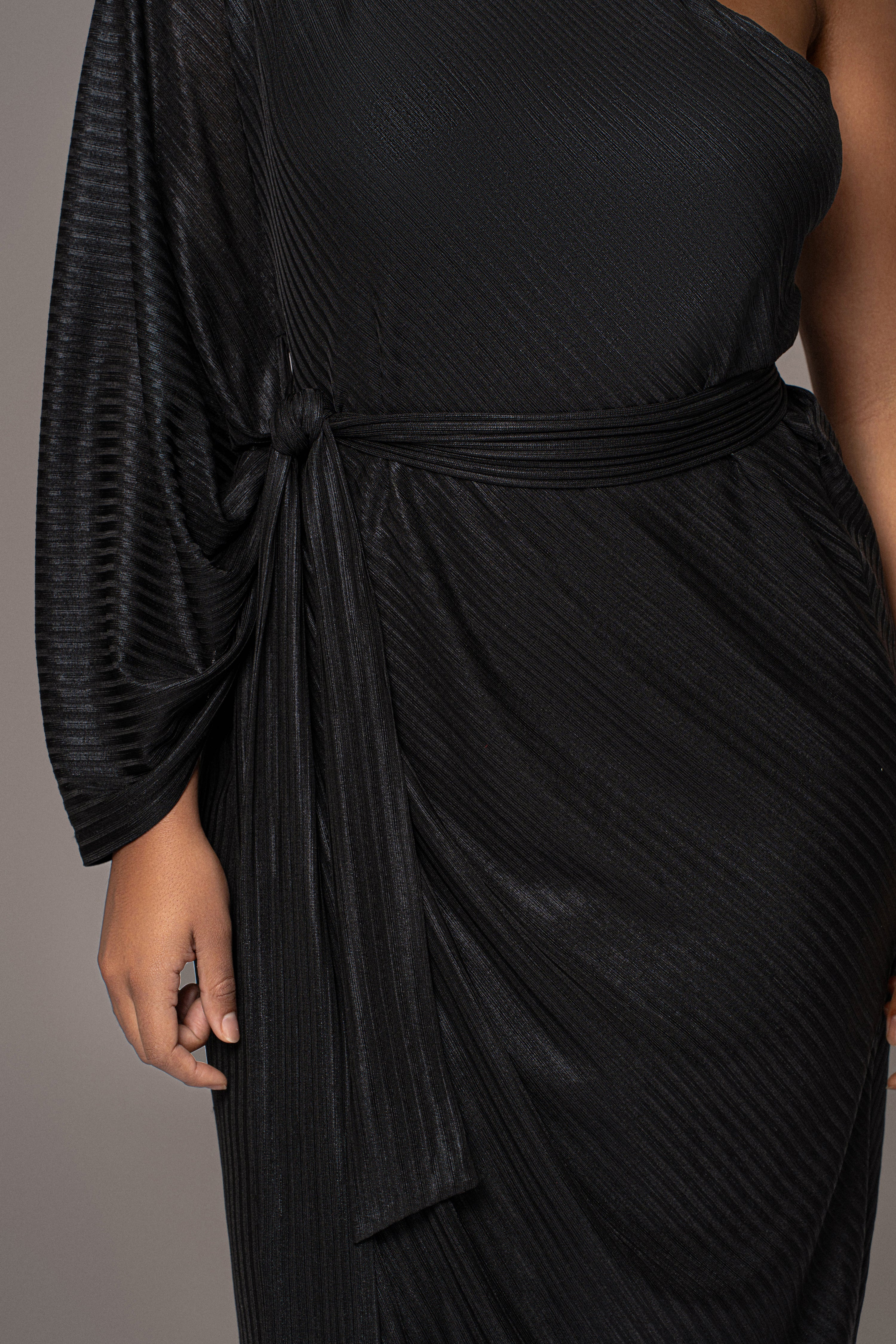 Black Amina Metallic Maxi Dress - Image 12