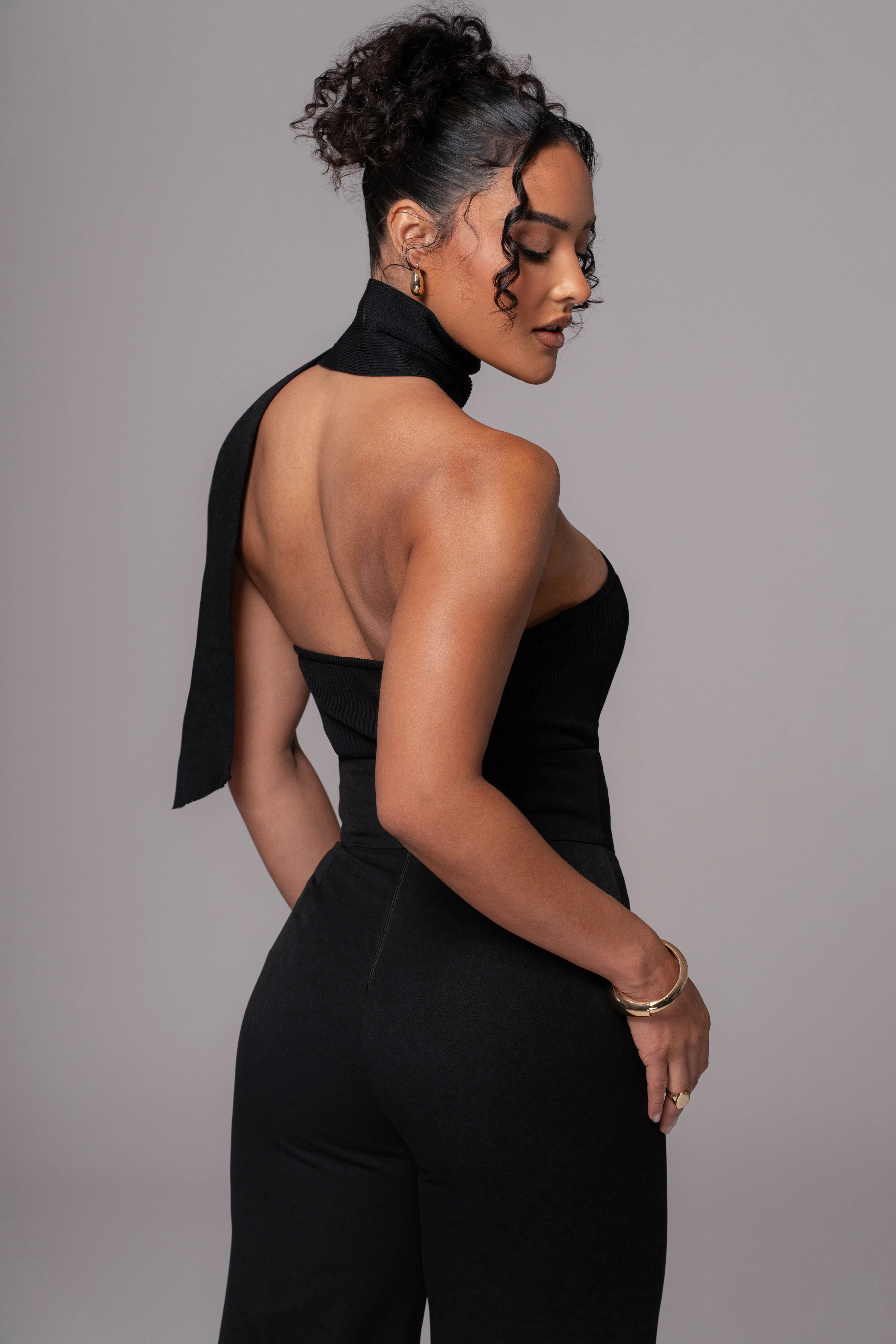 Black Anderson Ribbed Top - Image 2