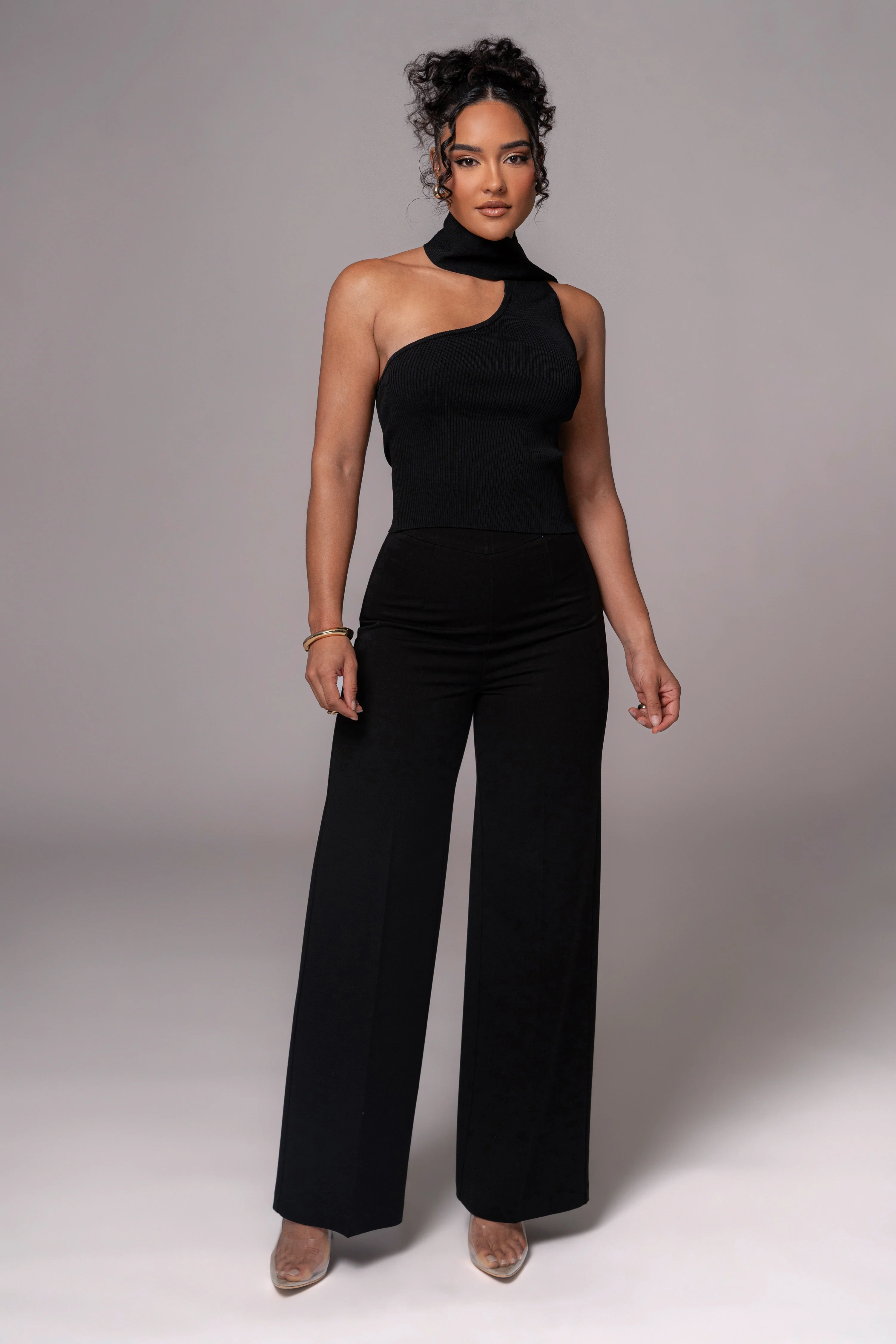 Black Anderson Ribbed Top - Image 3