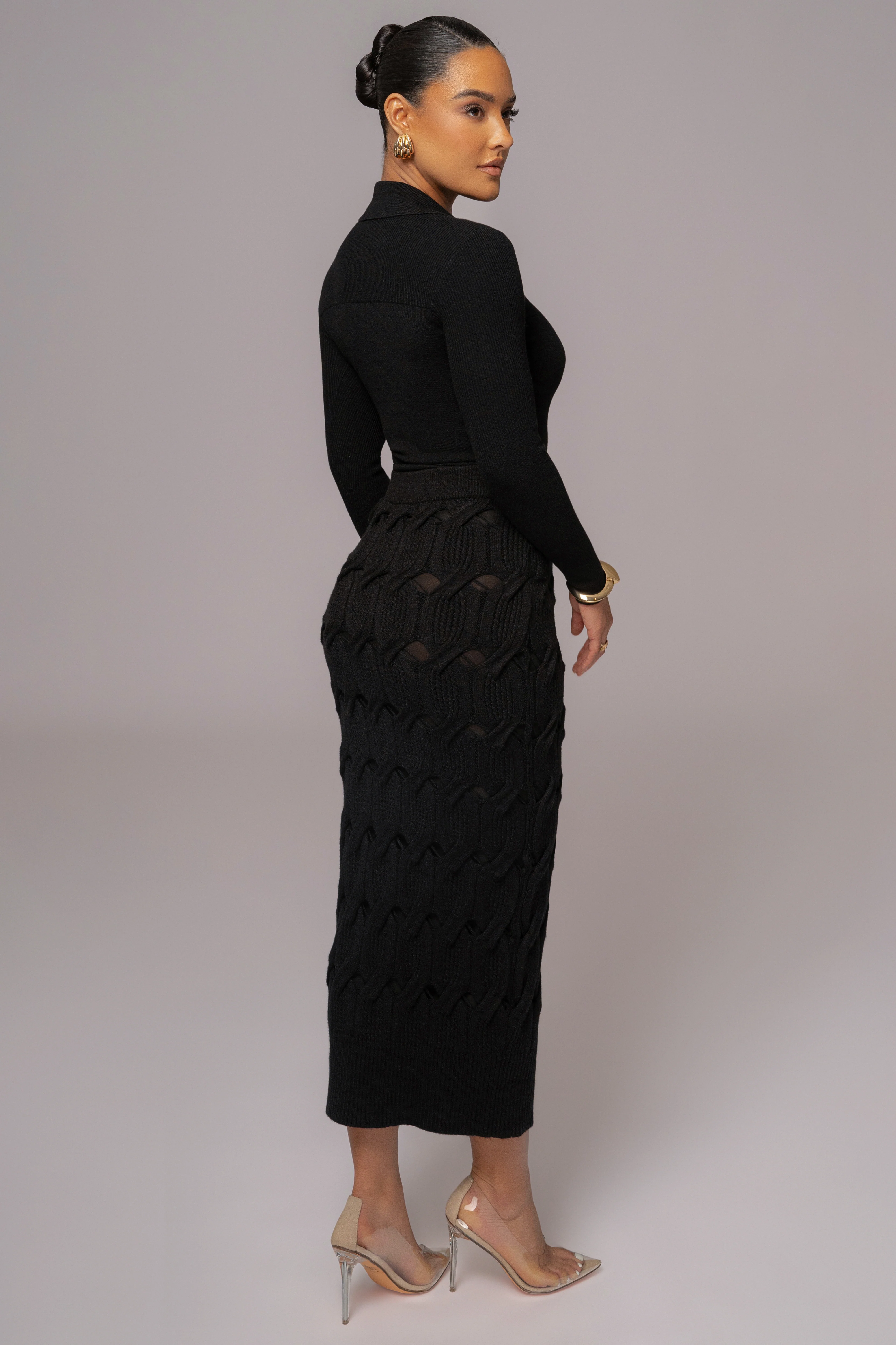 Black Ashley Collared Top - Image 8