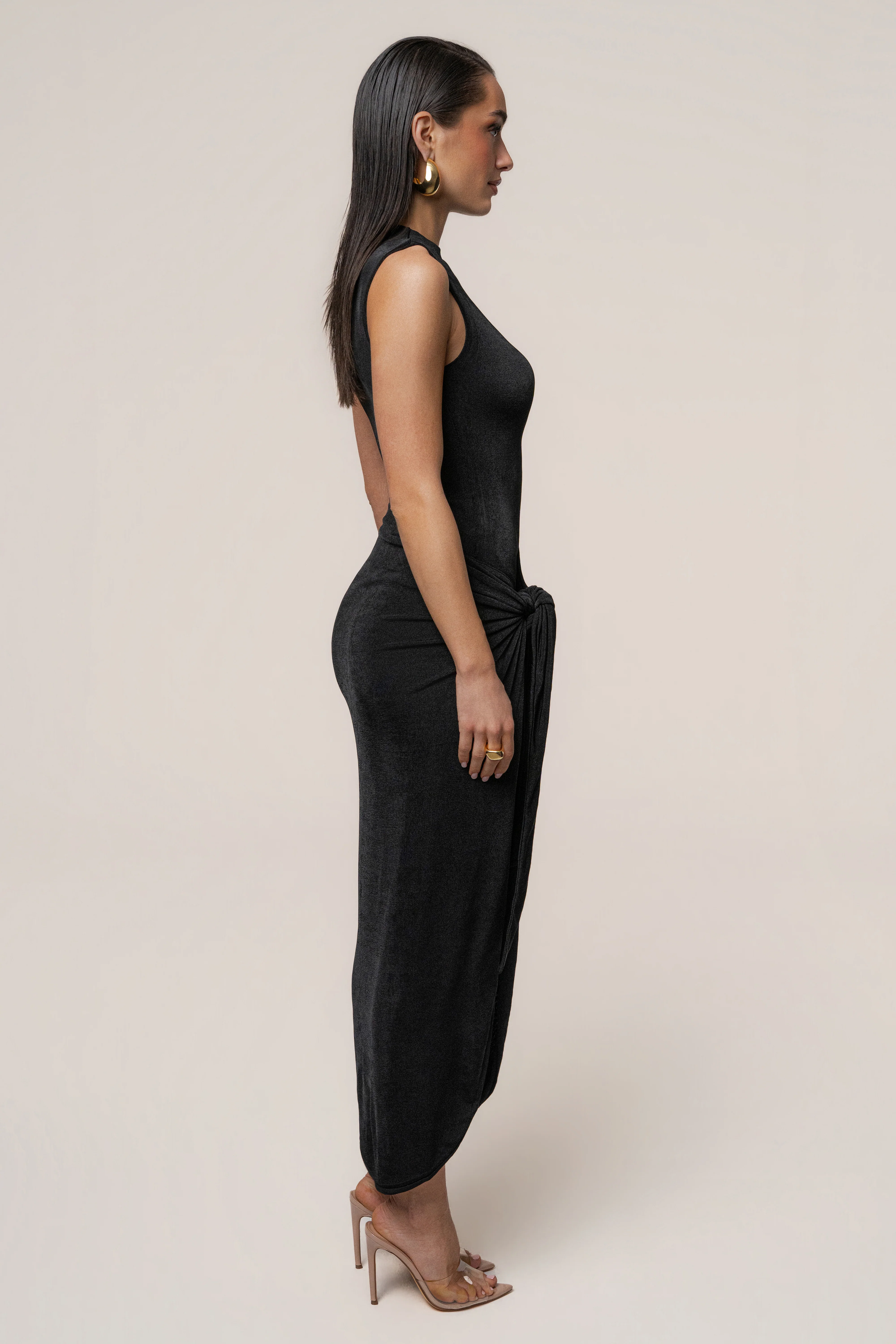 Black Aubree Midi Dress - Image 12