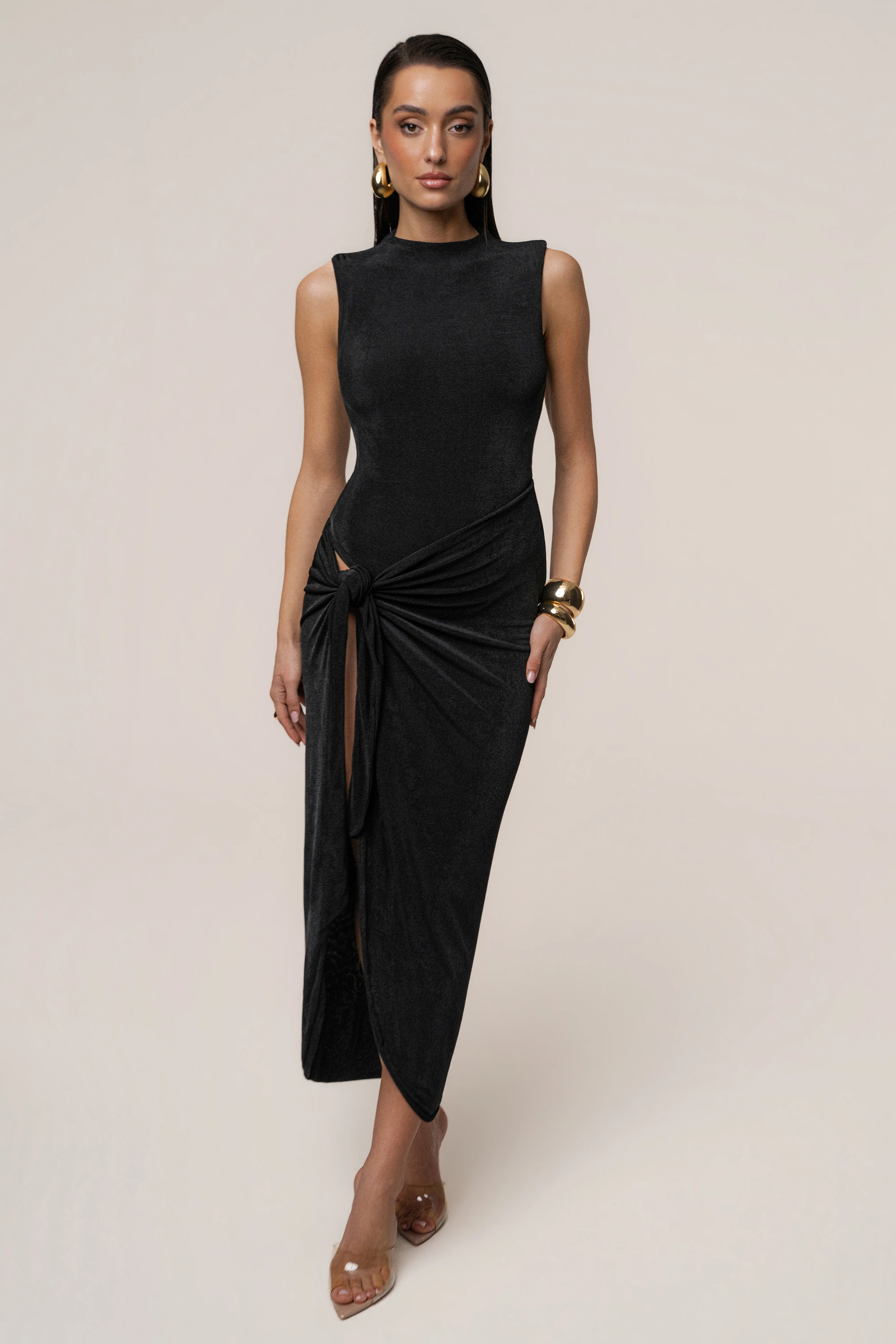 Black Aubree Midi Dress - Image 6