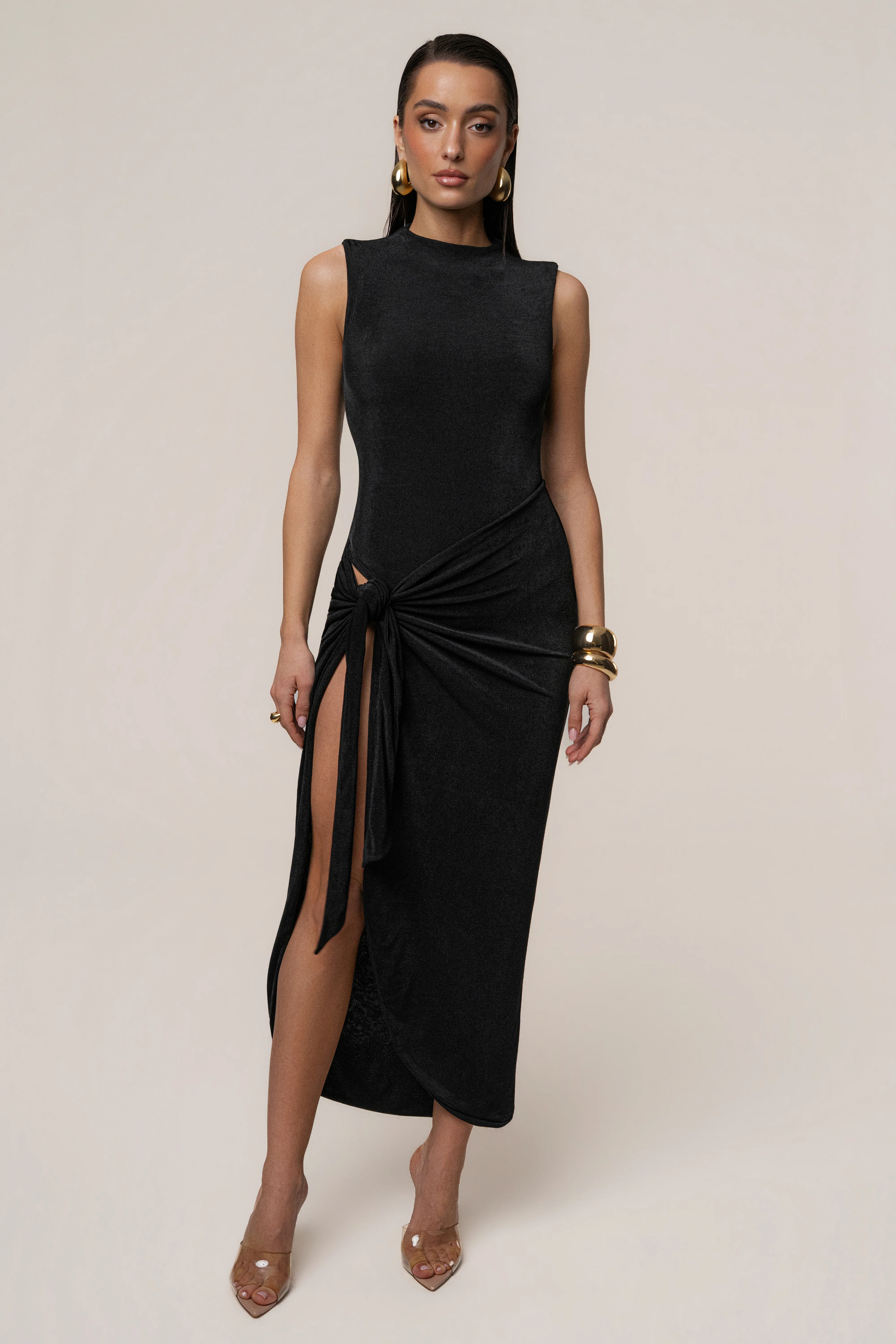 Black Aubree Midi Dress - Image 9