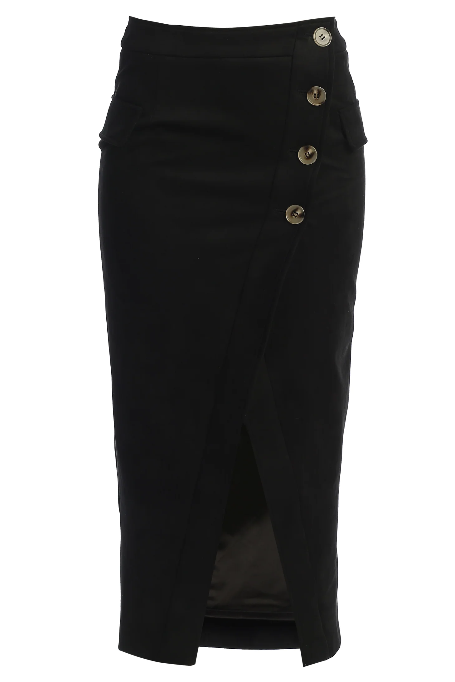 Black Audrey Suede Midi Skirt - Image 2