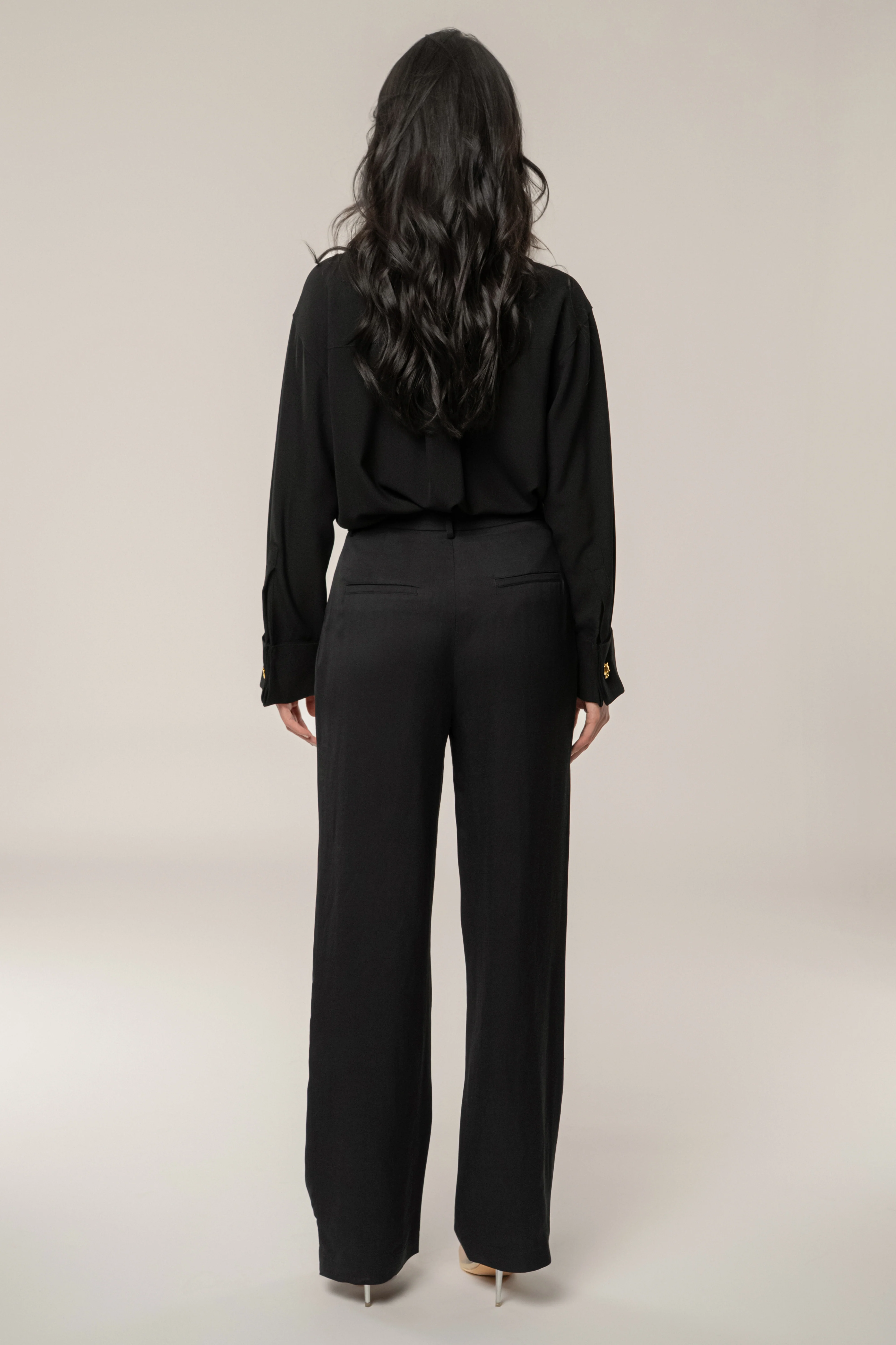 Black Axel Pleated Trouser - Image 4