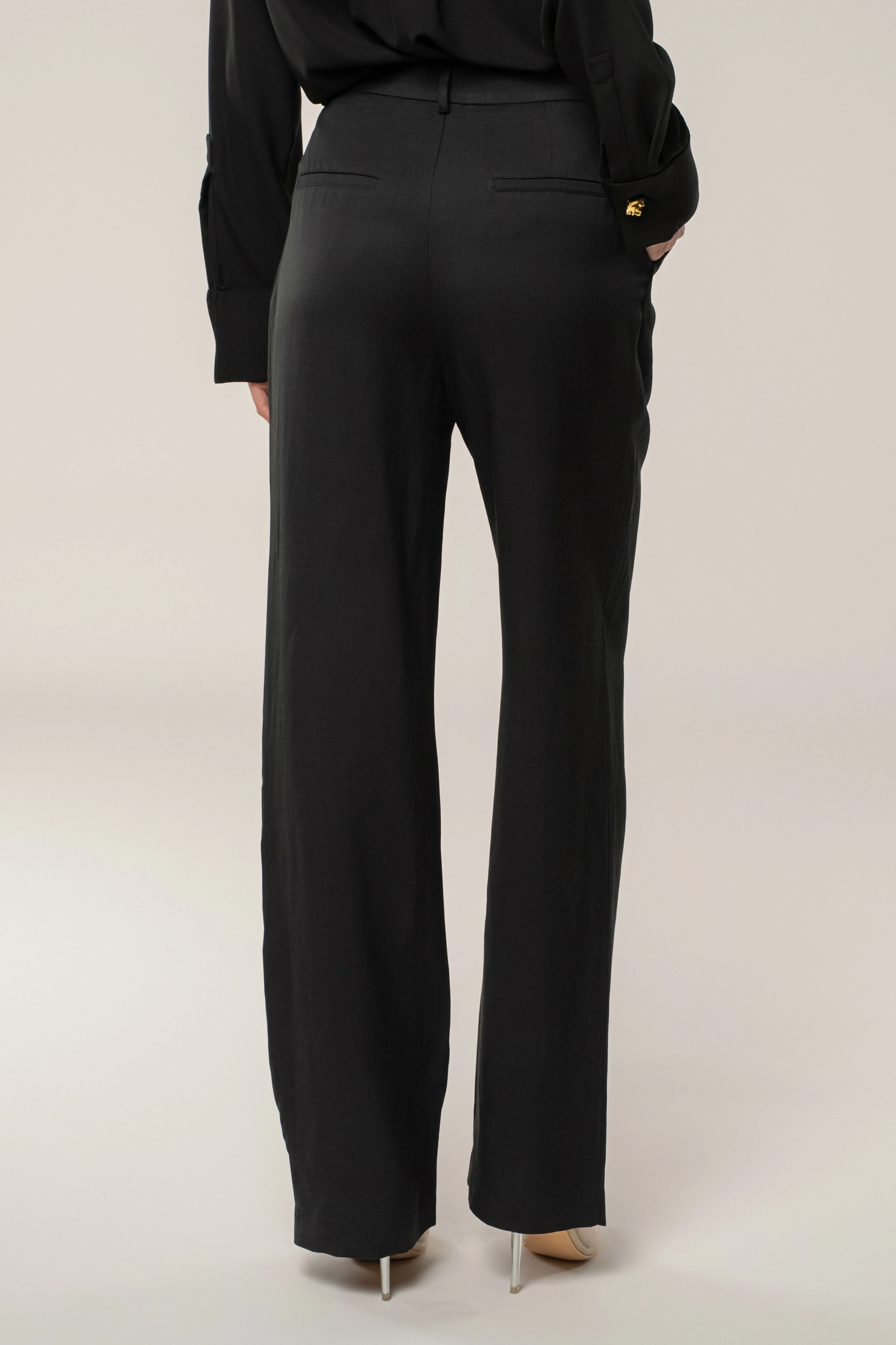 Black Axel Pleated Trouser - Image 5