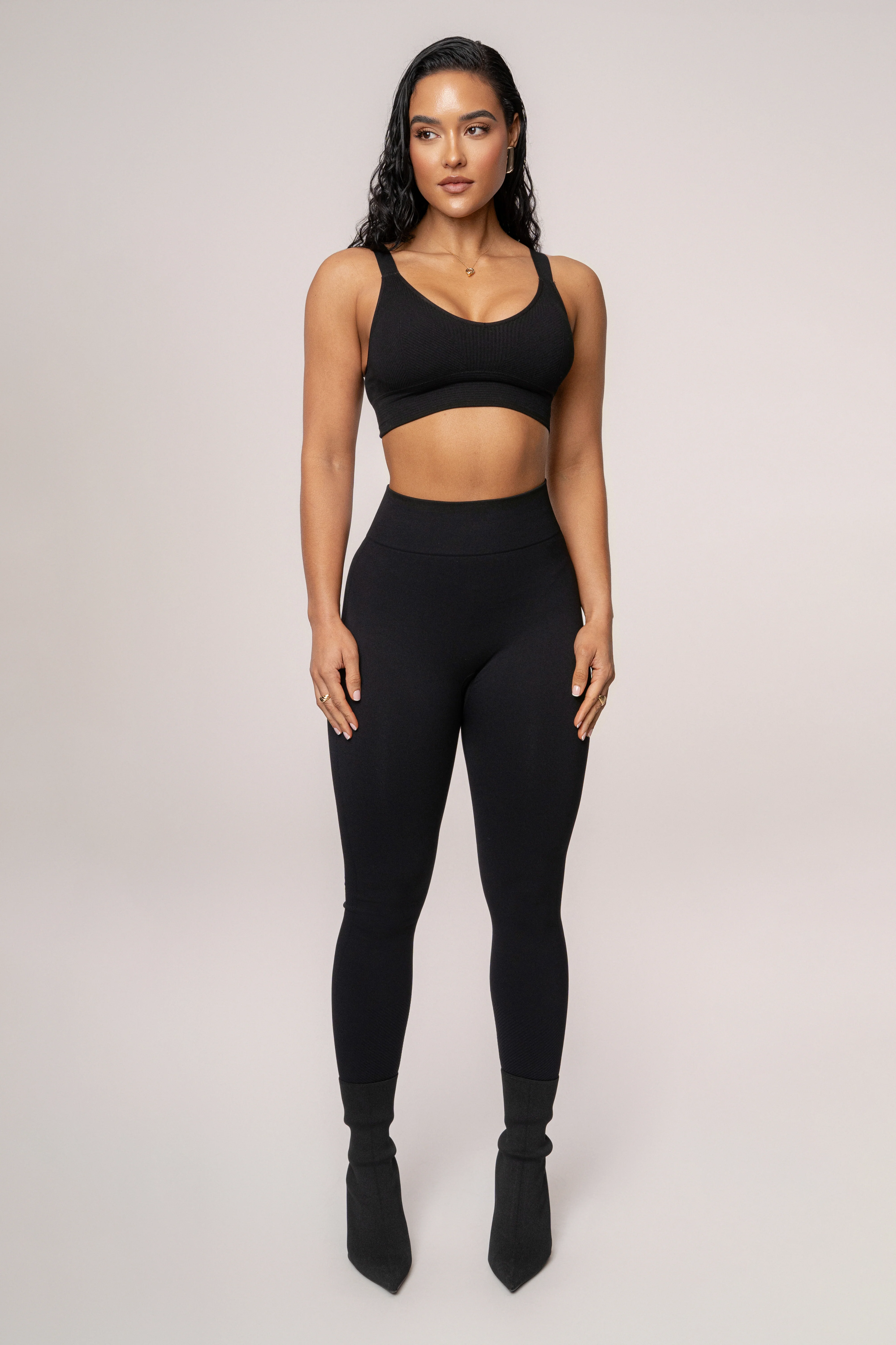 Black Balance High Rise Leggings - Image 2