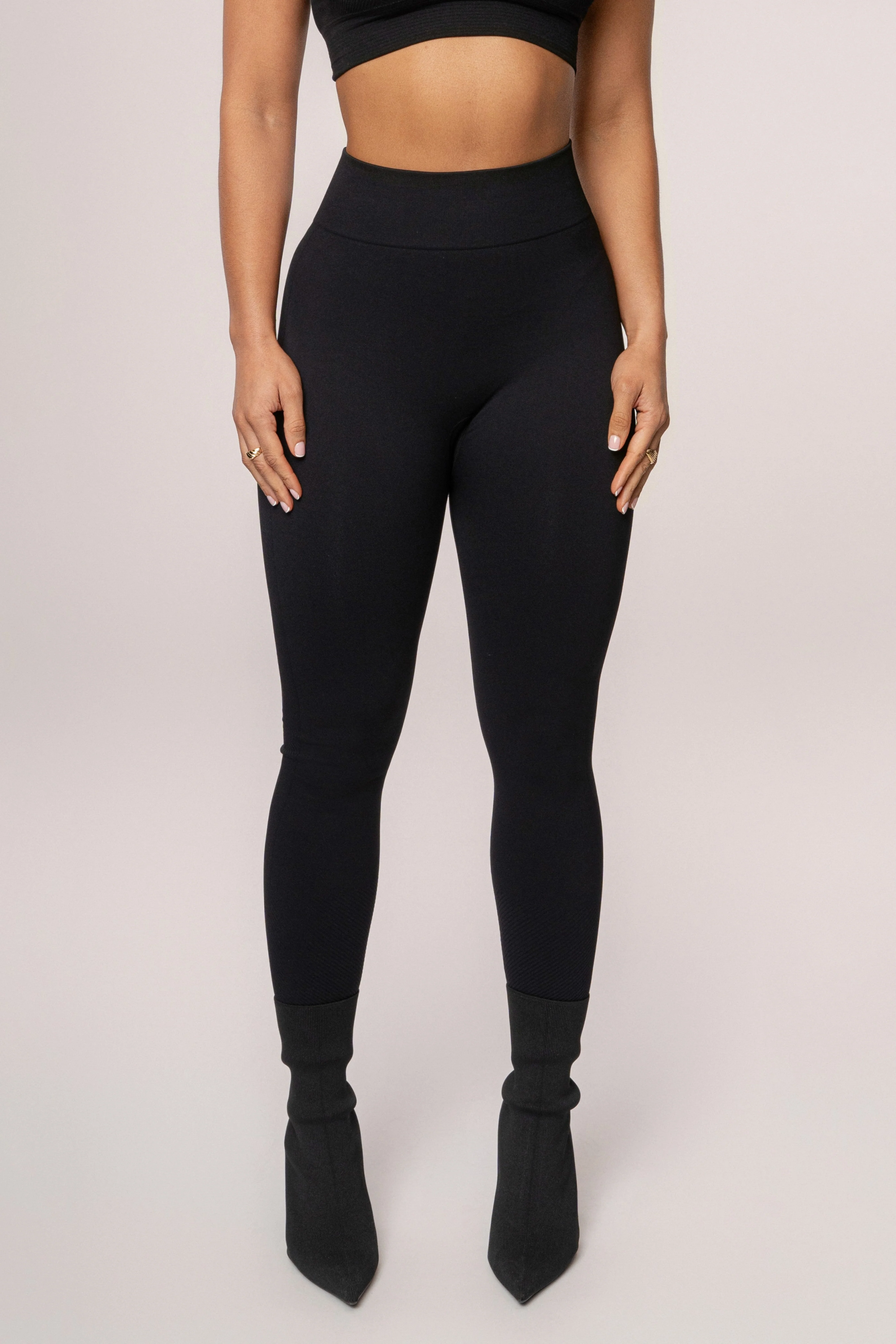 Black Balance High Rise Leggings - Image 4