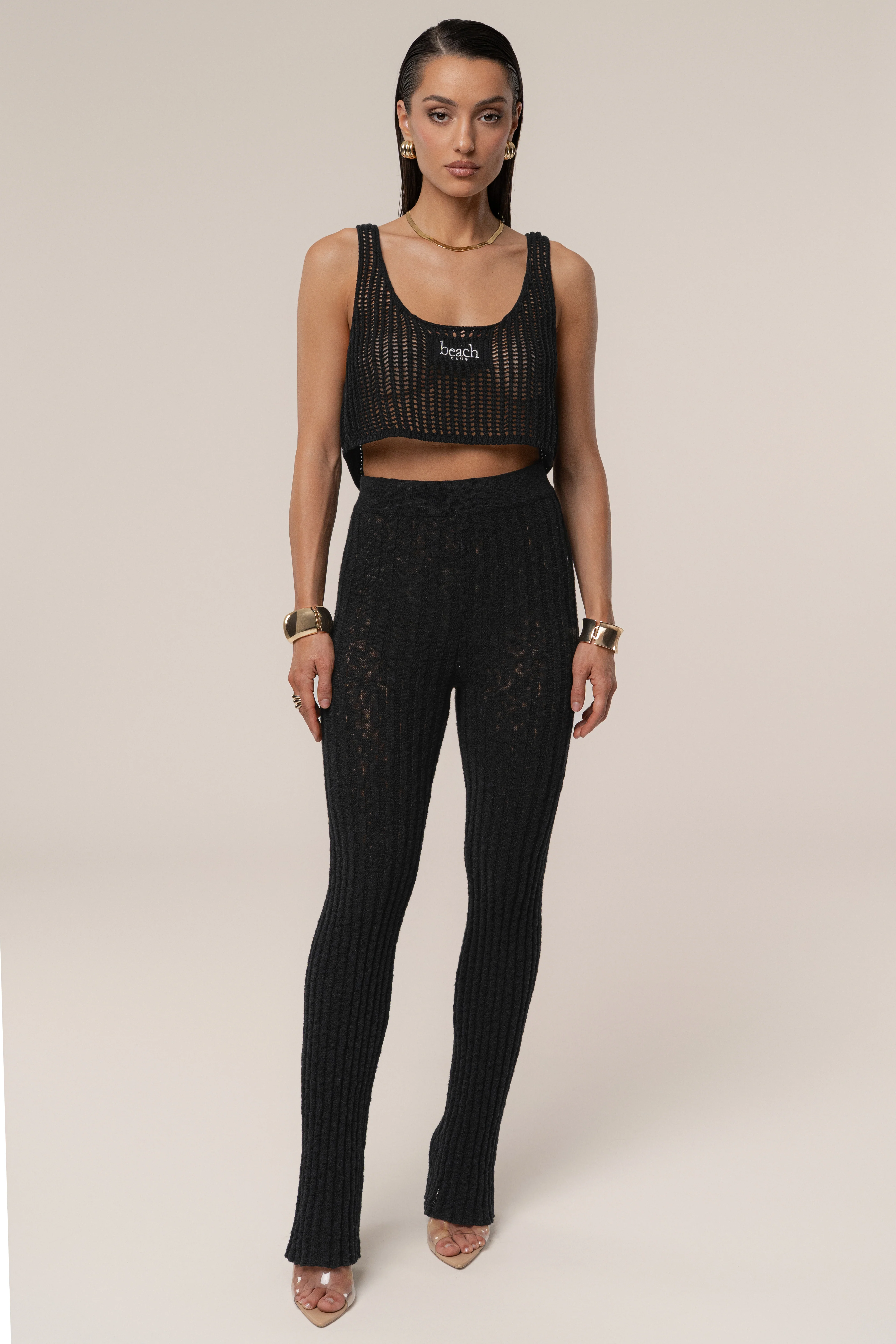 Black Beach Club Crochet Top - Image 3