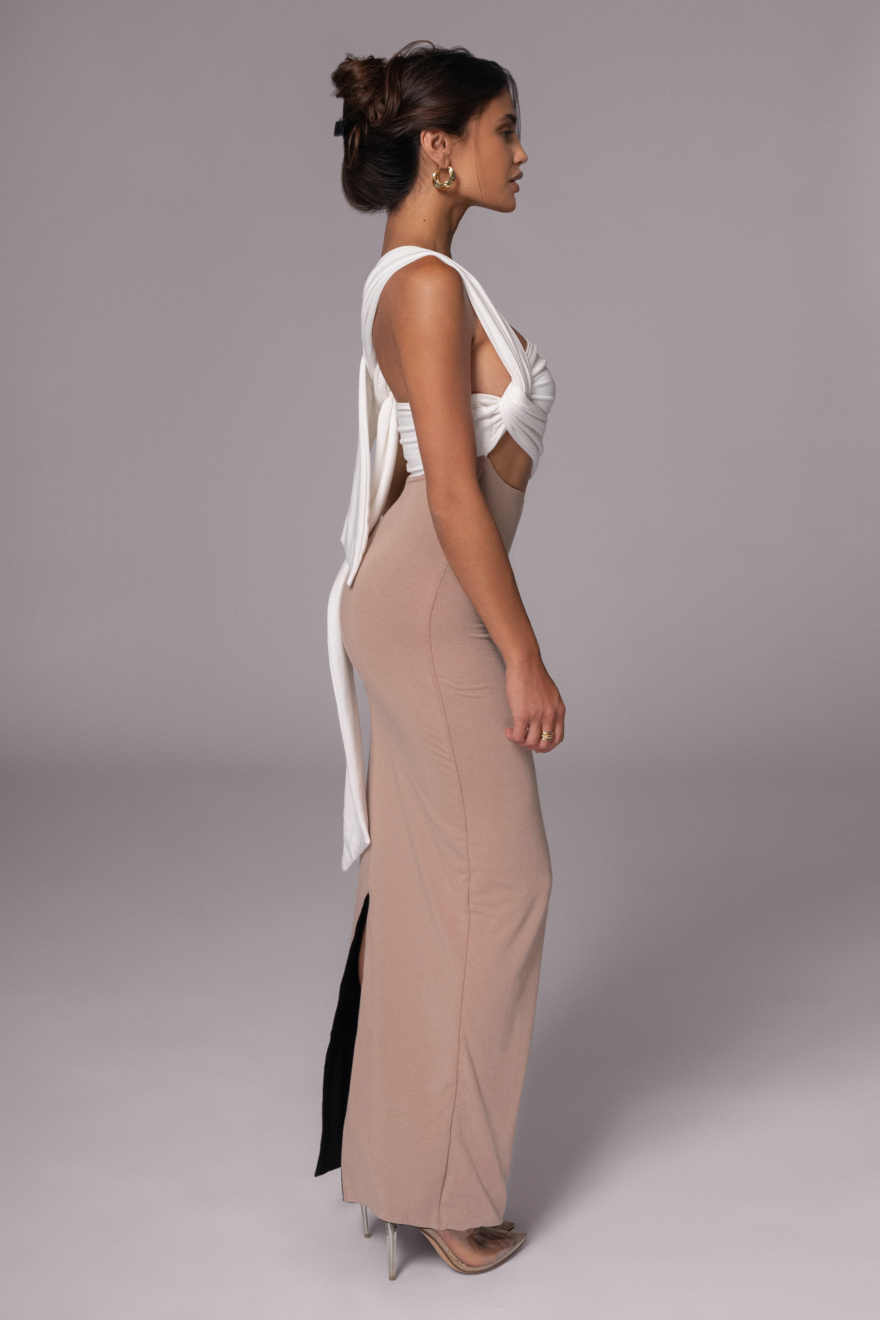 Black/Beige Dominic Reversible Maxi Dress - Image 19